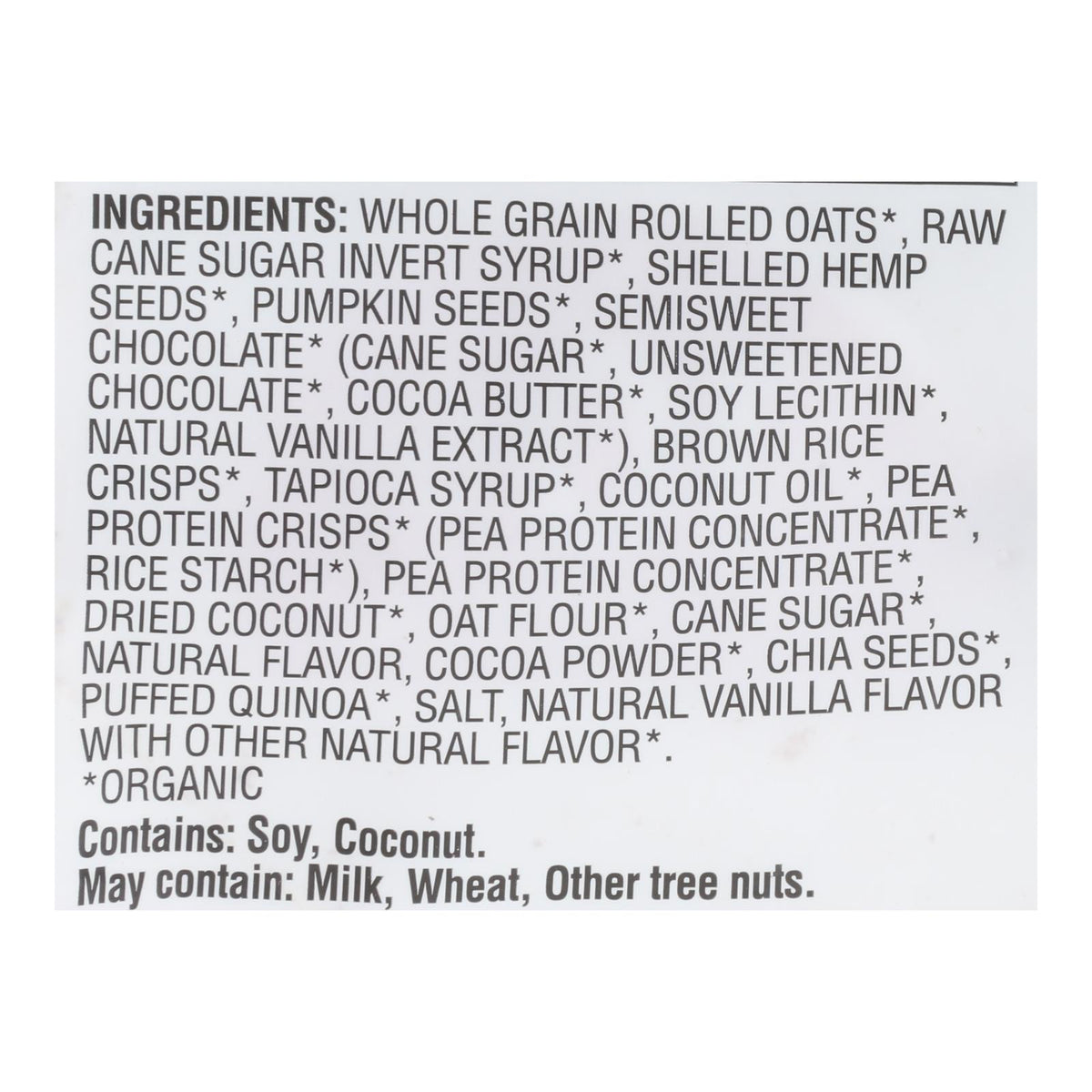 Manitoba Harvest - Granola Hemp Dark Chocolate - Case of 6 - 10 OZ