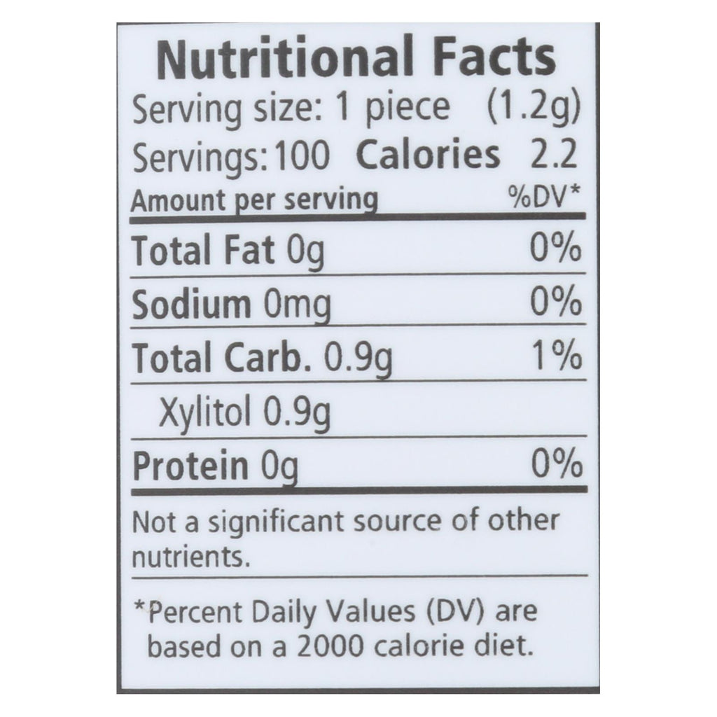 Spry Chewing Gum - Xylitol - Peppermint - 100 count - 1 each