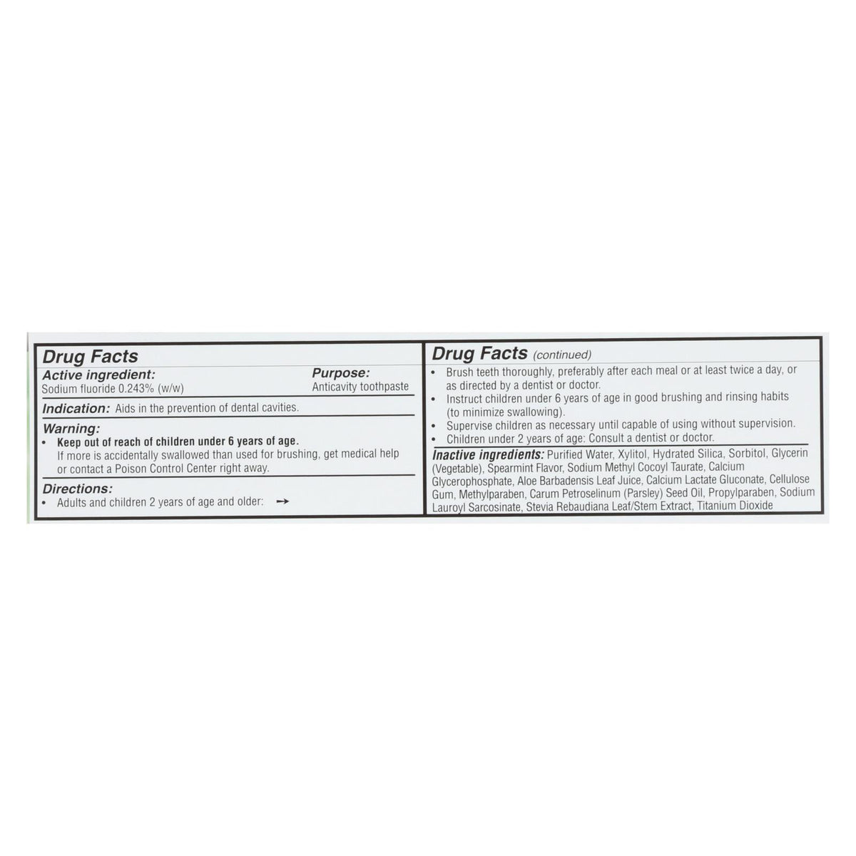 Spry Toothpaste - Spearmint - Fluoride - 5 oz
