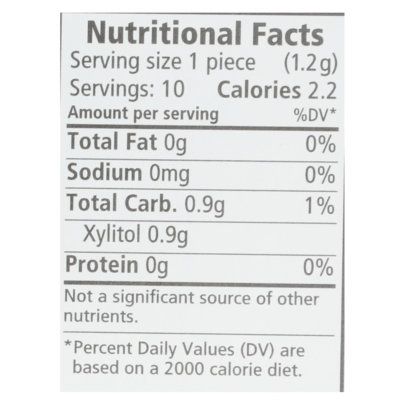 Spry Xylitol Gems - Peppermint - Case of 20 - 10 Count