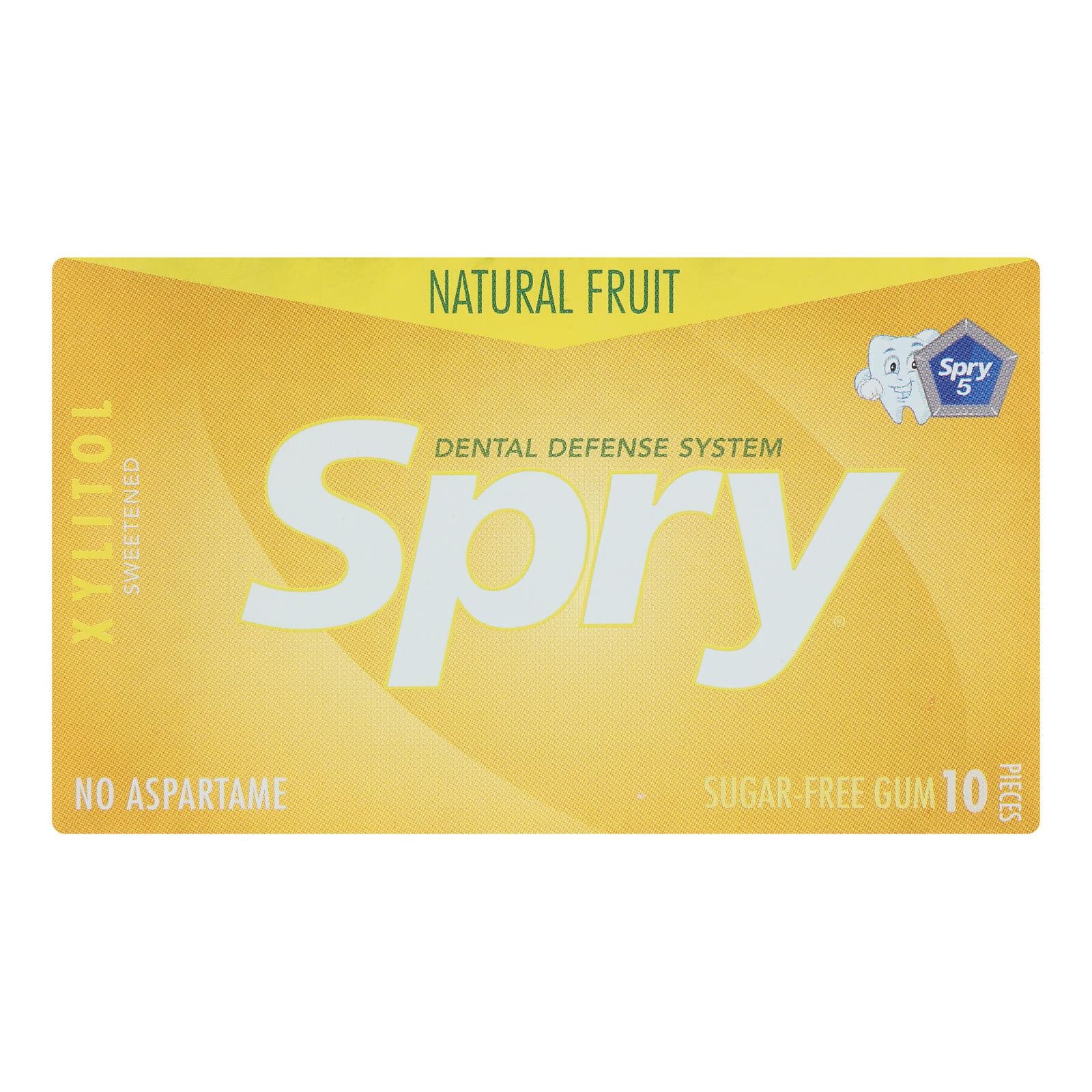 Spry Xylitol Gums - Fresh Fruit - Case of 20 - 10 Count