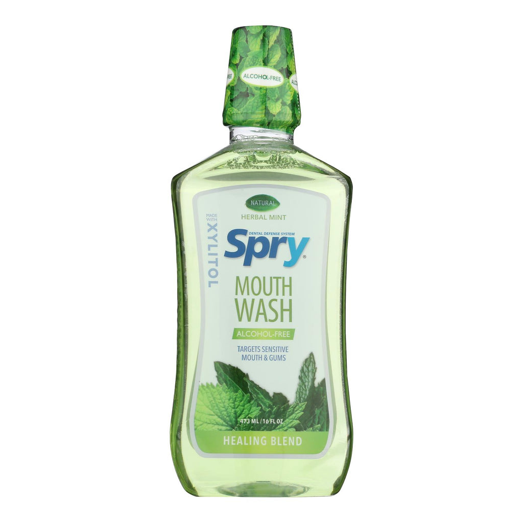 Spry Mouth Wash - Herbal Mint - Af - 16 fl oz