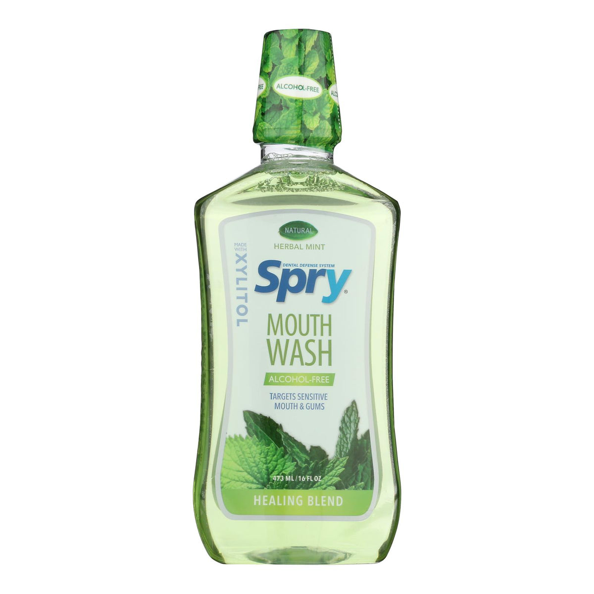 Spry Mouth Wash - Herbal Mint - Af - 16 fl oz