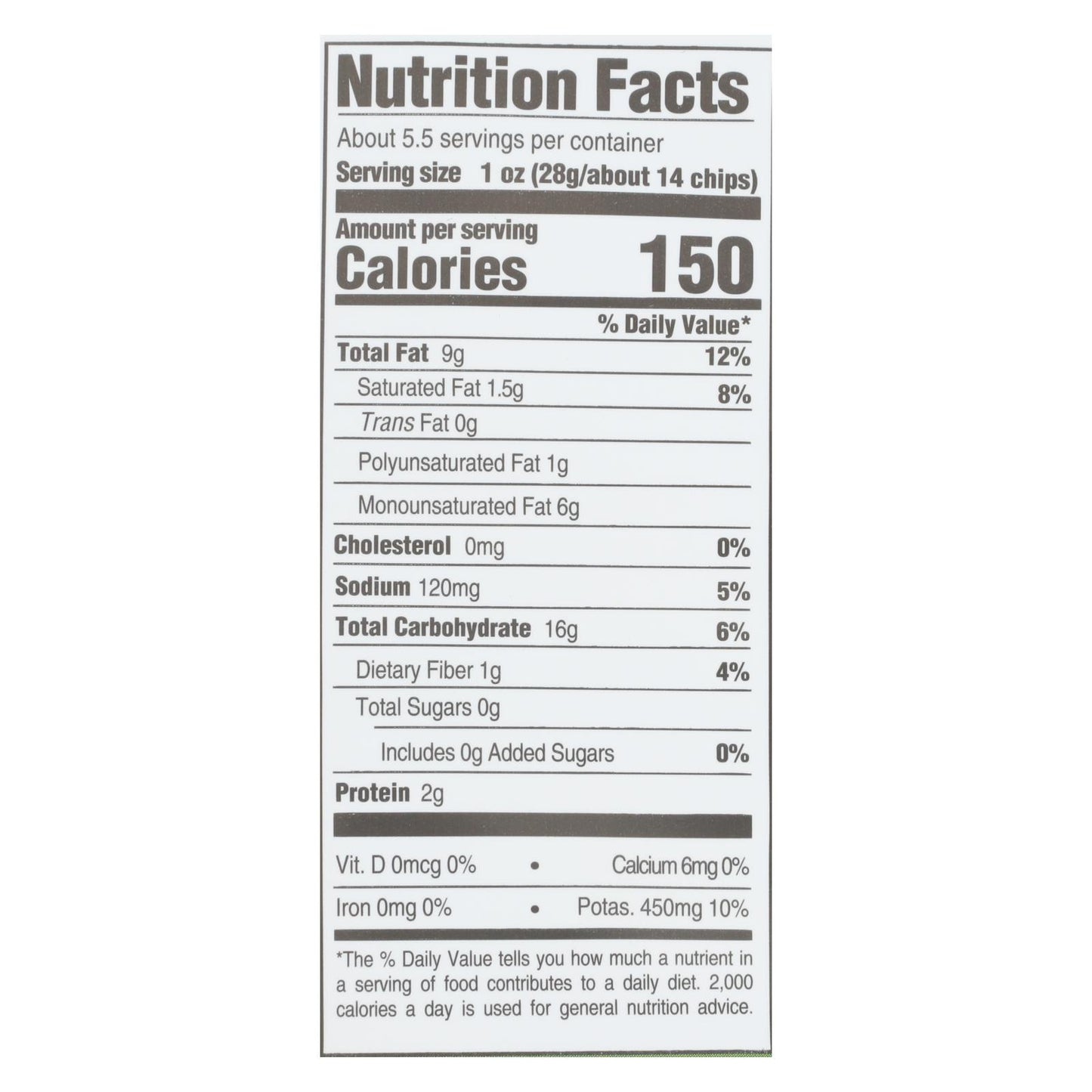 Boulder Canyon, Potato Chips Sea Salt, Case Of 12, 5.25 oz