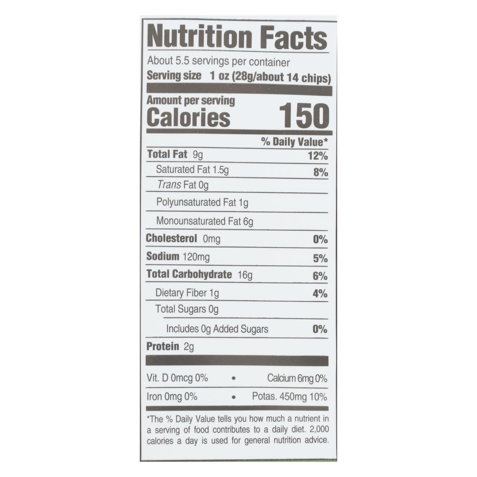 Boulder Canyon, Potato Chips Sea Salt, Case Of 12, 5.25 oz