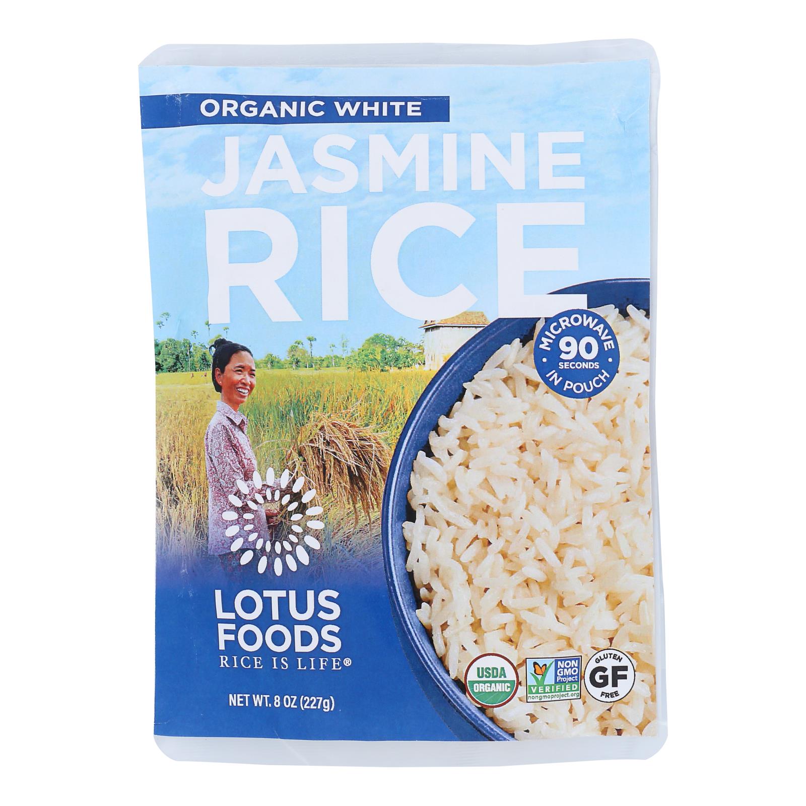 Lotus Foods - Rice White Jas Pouch - Case of 6-8 OZ