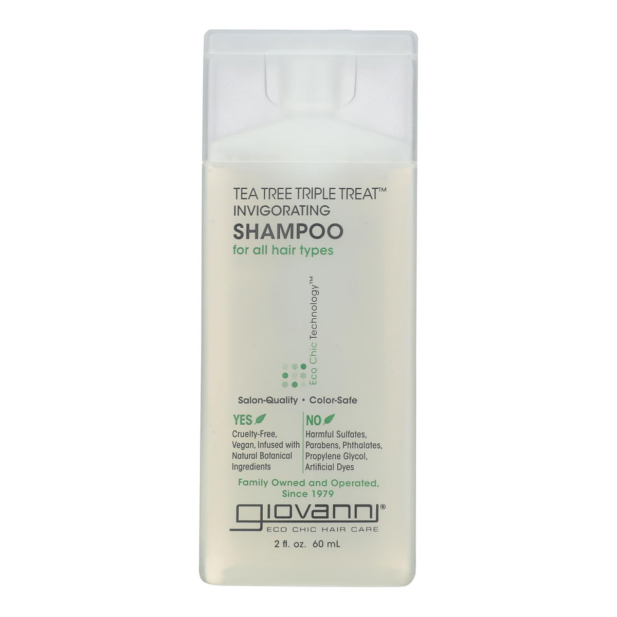 Giovanni Shampoo Tea Tree Triple Treat - 2 fl oz - Case of 12