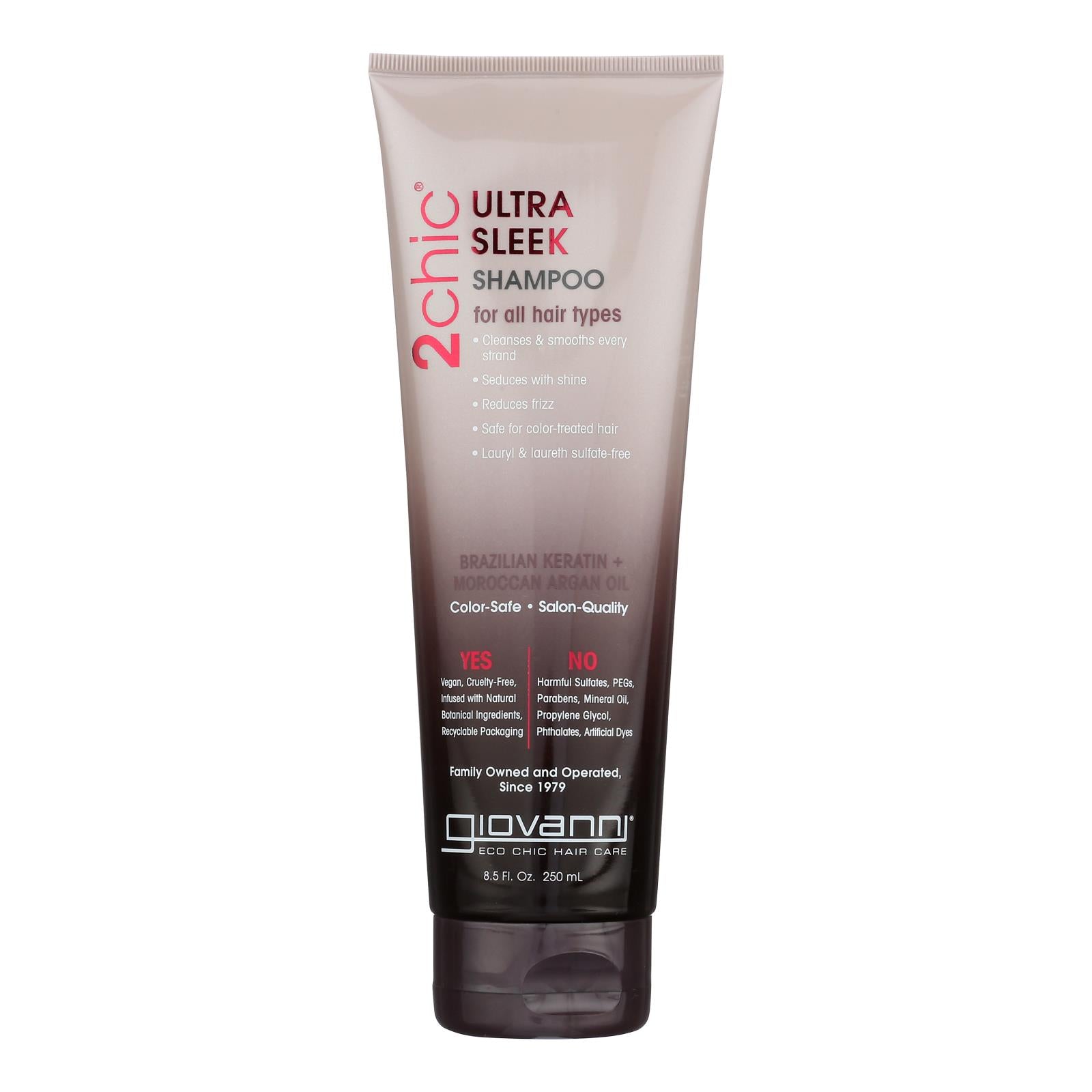 Giovanni 2chic Ultra-Sleek Shampoo with Brazilian Keratin and Argan Oil - 8.5 fl oz