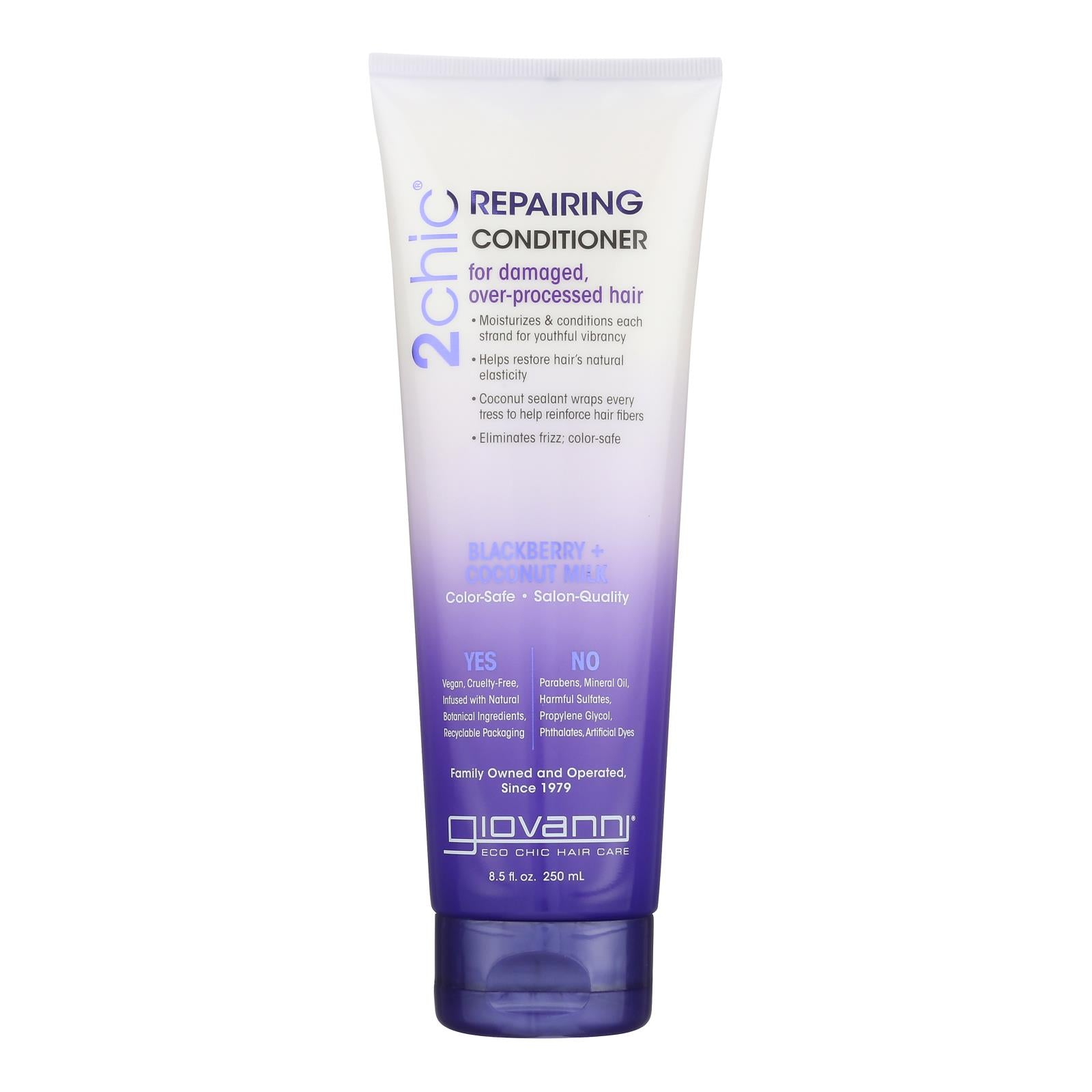 Giovanni Hair Care Products Conditioner - 2chic - Ultra Repair - Blackberry and Coconut Milk - 8.5 oz