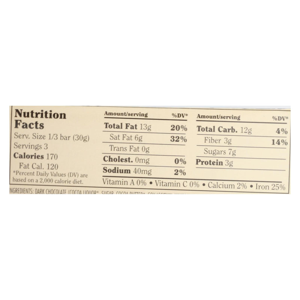 Chocolove Xoxox - Bar - Almond - Sea Salt - 70% Dark Chocolate - Case of 12 - 3.2 oz
