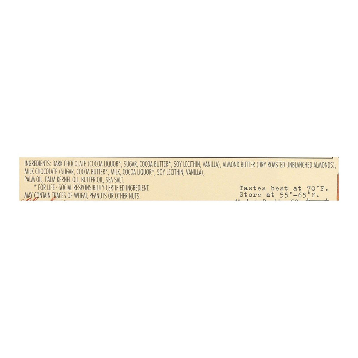 Chocolove Xoxox - Dark Chocolate Bar - Salted Almond Butter - Case of 10 - 3.2 oz
