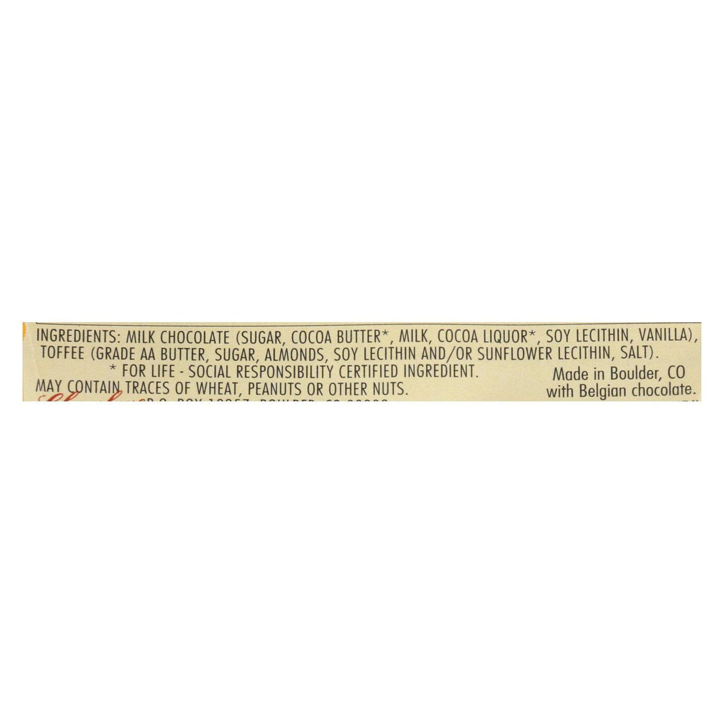 Chocolove Xoxox - Premium Chocolate Bar - Milk Chocolate - Toffee and Almonds - Mini - 1.3 oz Bars - Case of 12