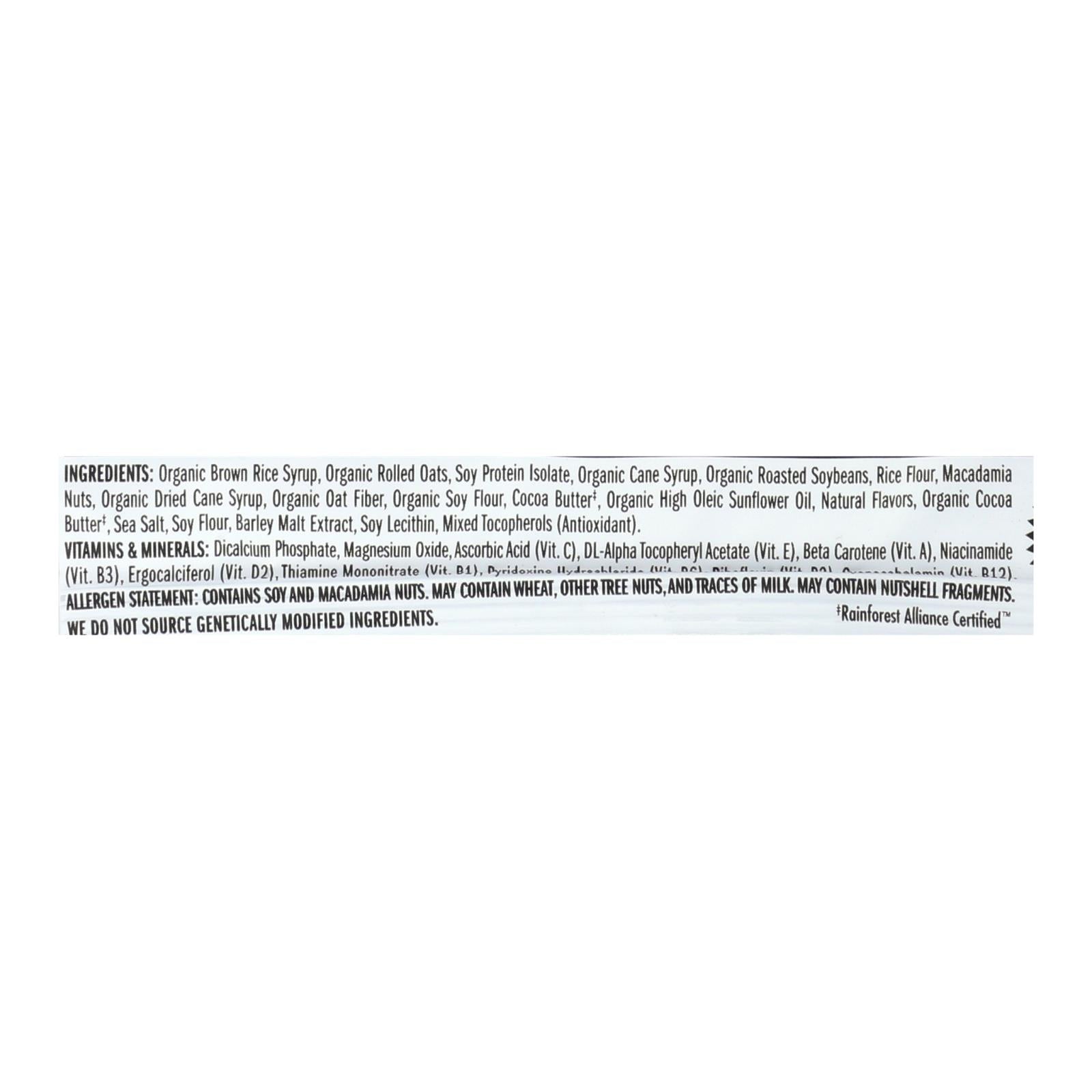 Clif Bar - Organic White Chocolate Macadamia Nut - Case of 12 - 2.4 oz