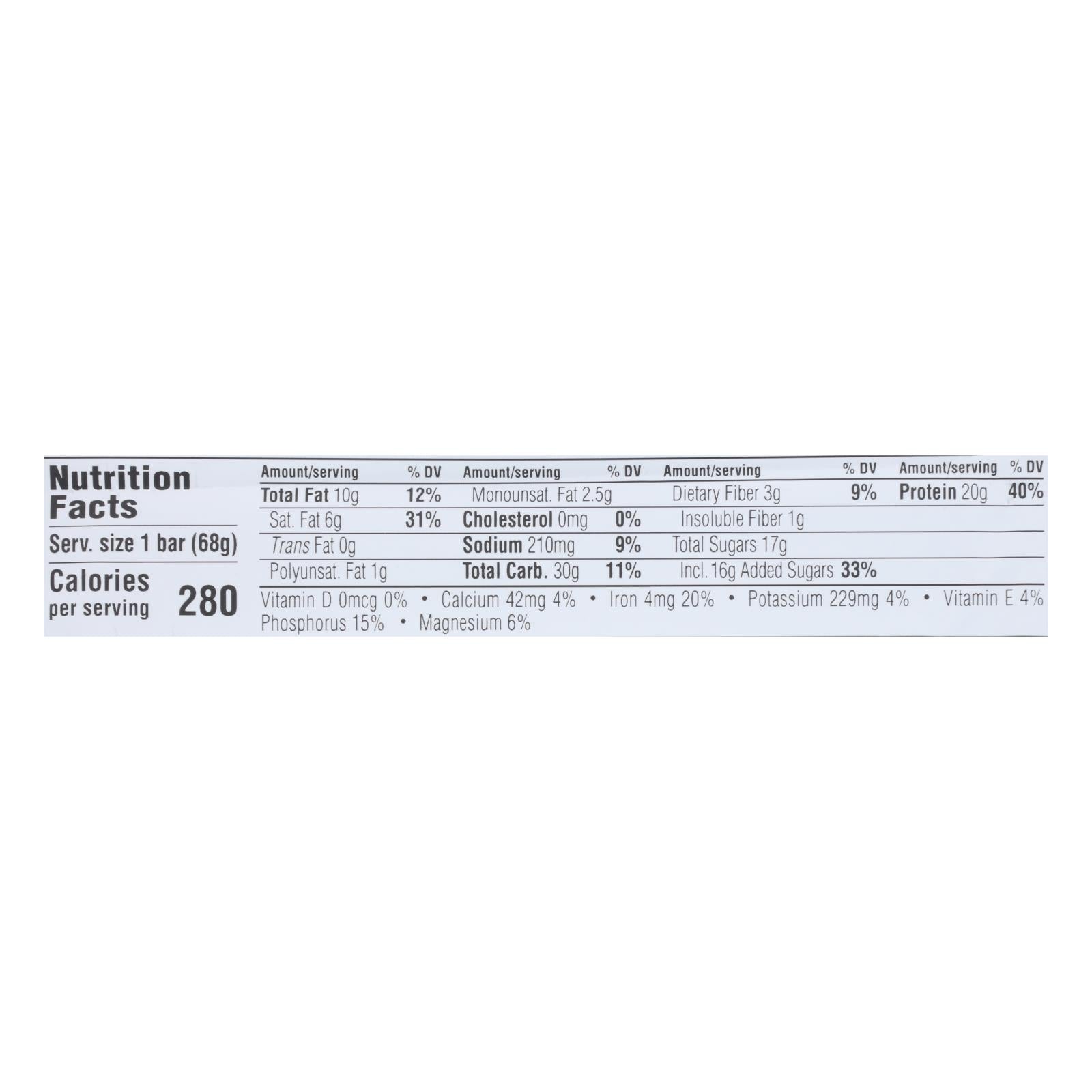 Clif Bar Builder Bar - Cookies and Cream - Case of 12 - 2.4 oz