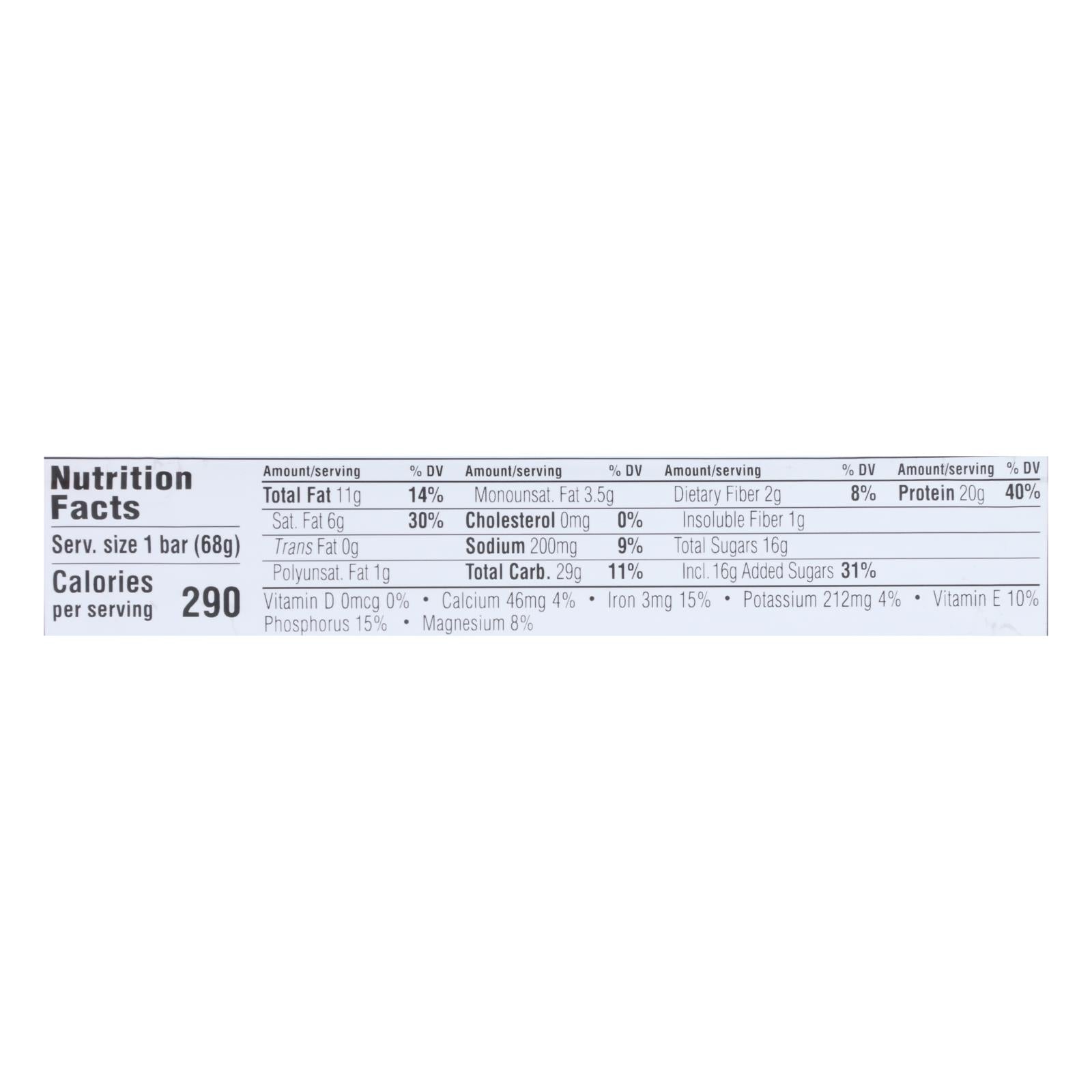 Clif Bar Builder Bar - Vanilla Almond - Case of 12 - 2.4 oz