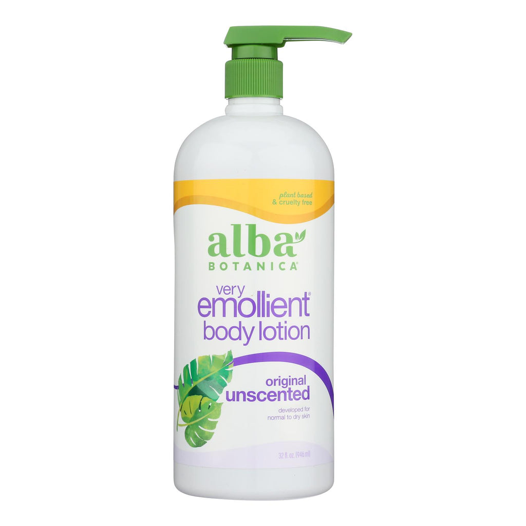 Alba Botanica - Very Emollient Body Lotion - Unscented - 32 fl oz