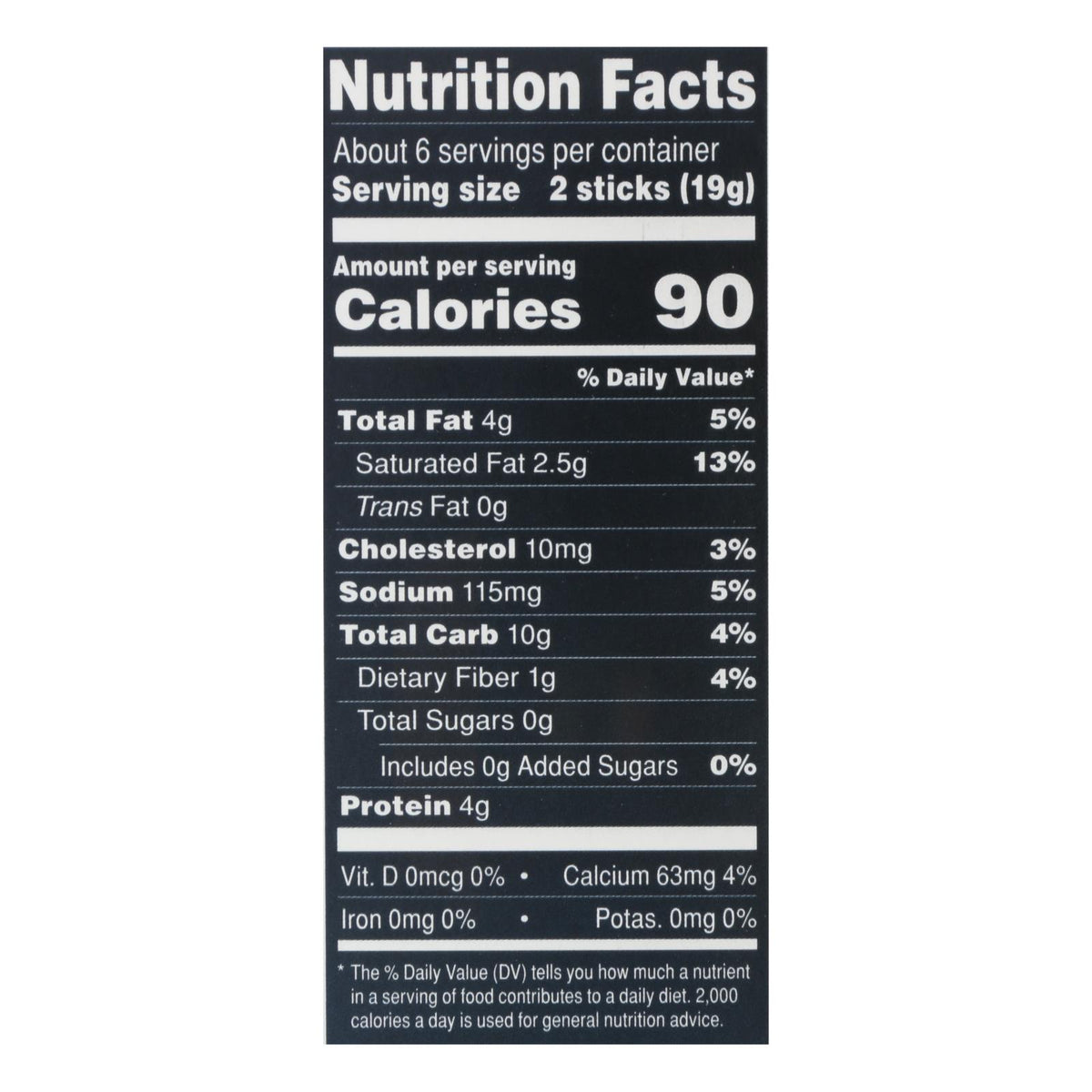 John Wm Macy's - Cheesestick Orig Cheddar - CS of 6-4 OZ