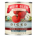 Muir Glen Organic Tomatoes - Fire Roasted - Diced - No Salt - Case of 12 - 28 oz