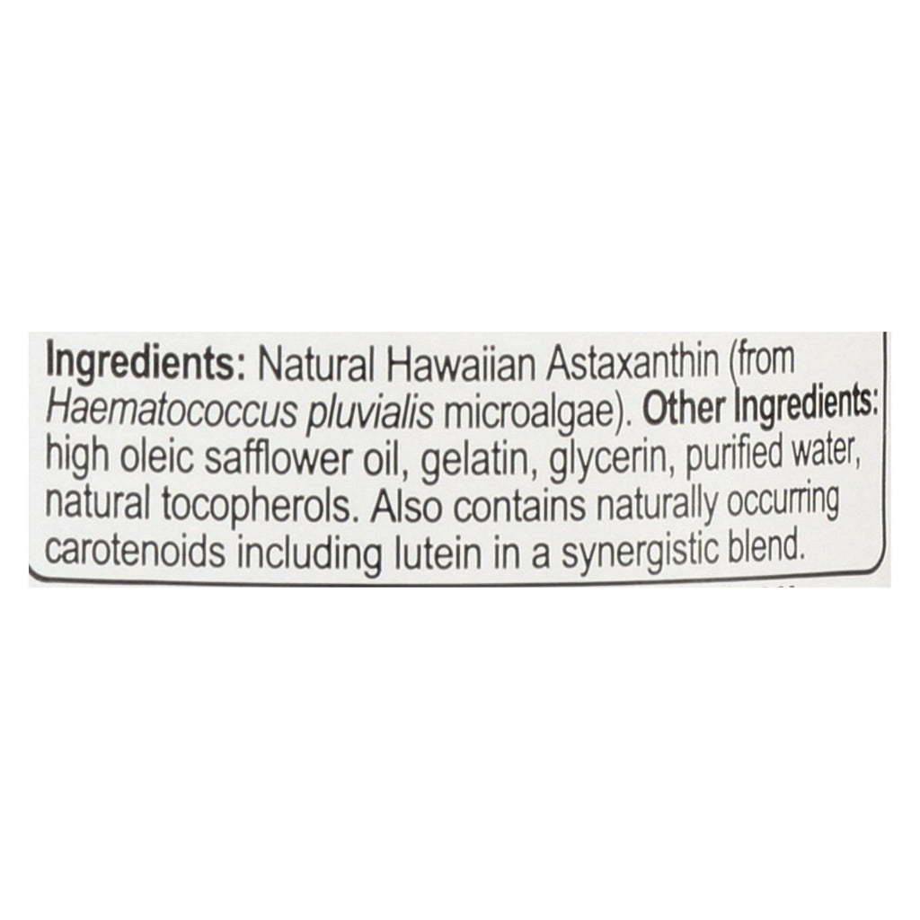 Nutrex Hawaii BioAstin Natural Astaxanthin - 4 mg - 60 Gelatin Capsules