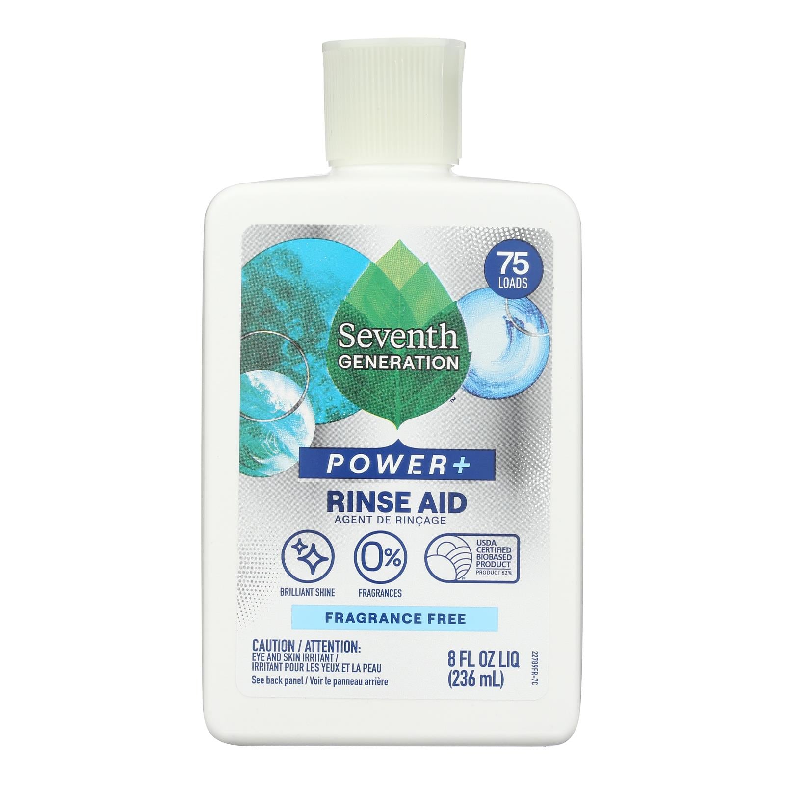 Seventh Generation Dish Rinse Aid - Free and Clear - 8 oz - Case of 9