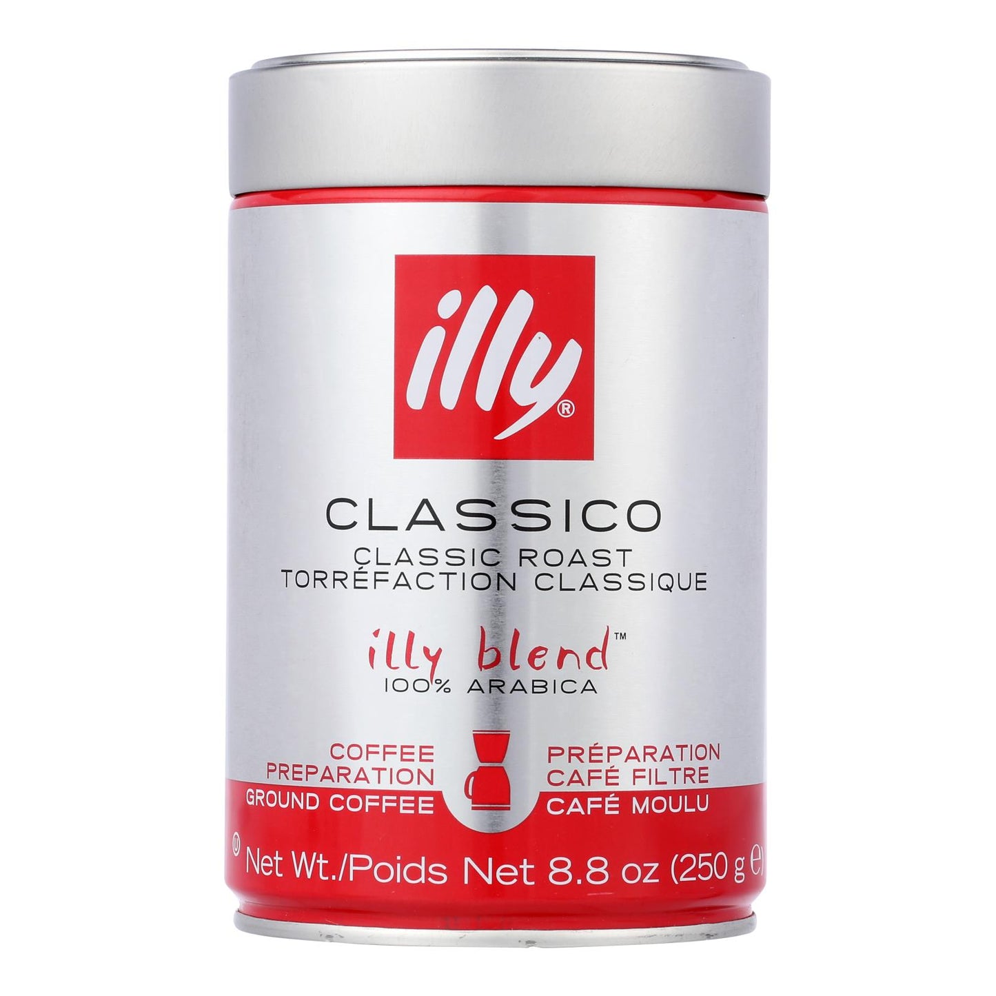 Illy Caffe Coffee Coffee - Drip - Ground - Medium Roast - 8.8 oz - case of 6