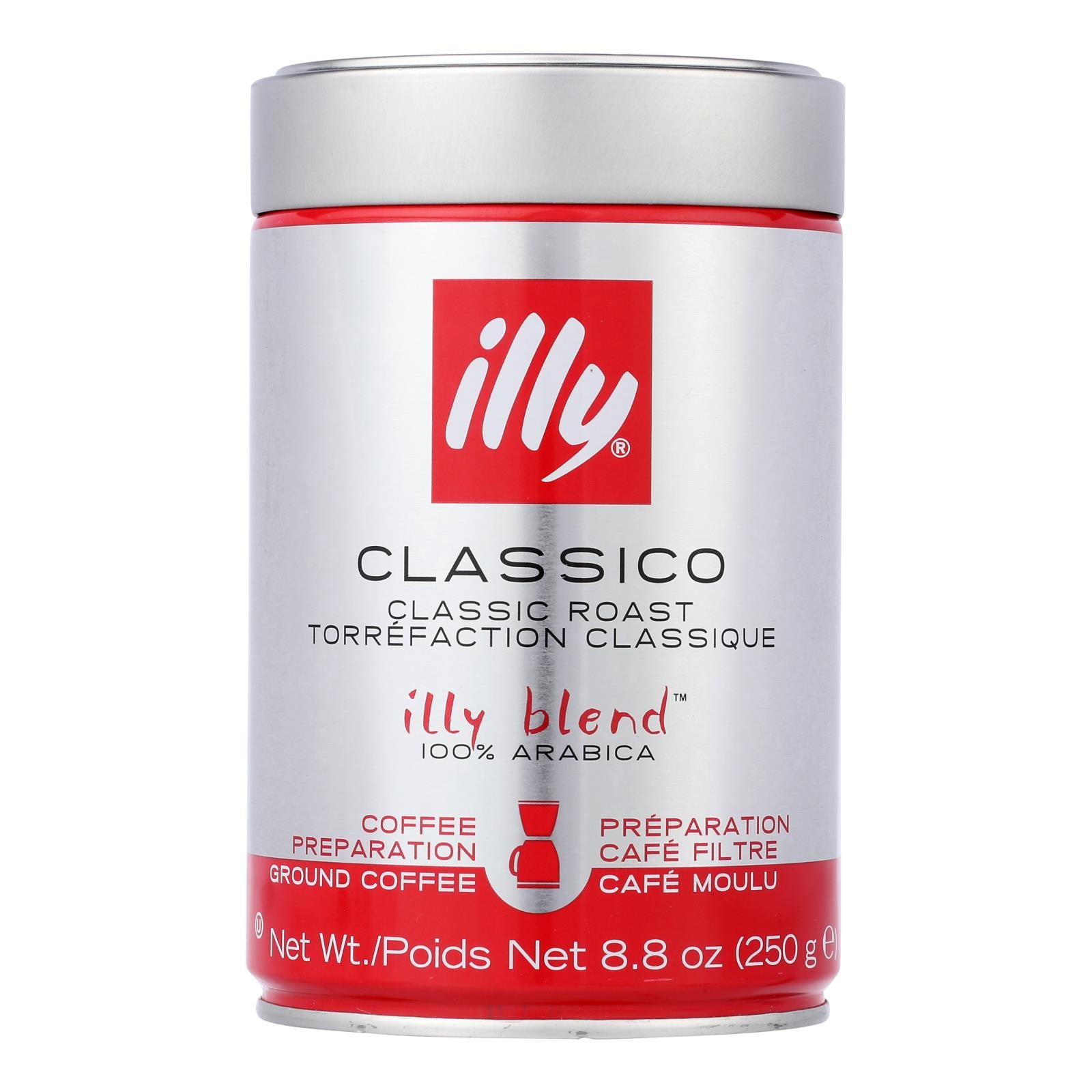 Illy Caffe Coffee Coffee - Drip - Ground - Medium Roast - 8.8 oz - case of 6
