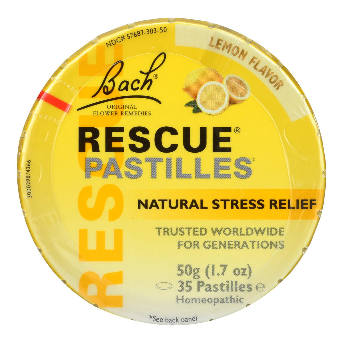 Bach Rescue Remedy Pastilles - Lemon - 50 grm - Case of 12