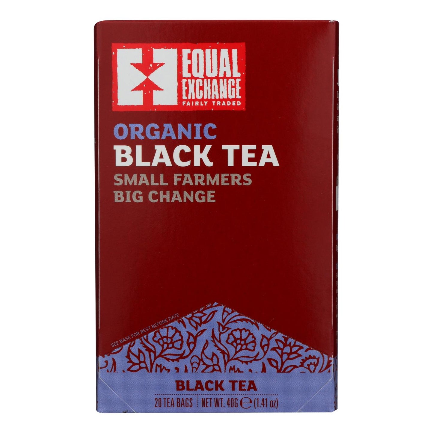 Equal Exchange Organic Black Tea - Black Tea - Case of 6 - 20 Bags