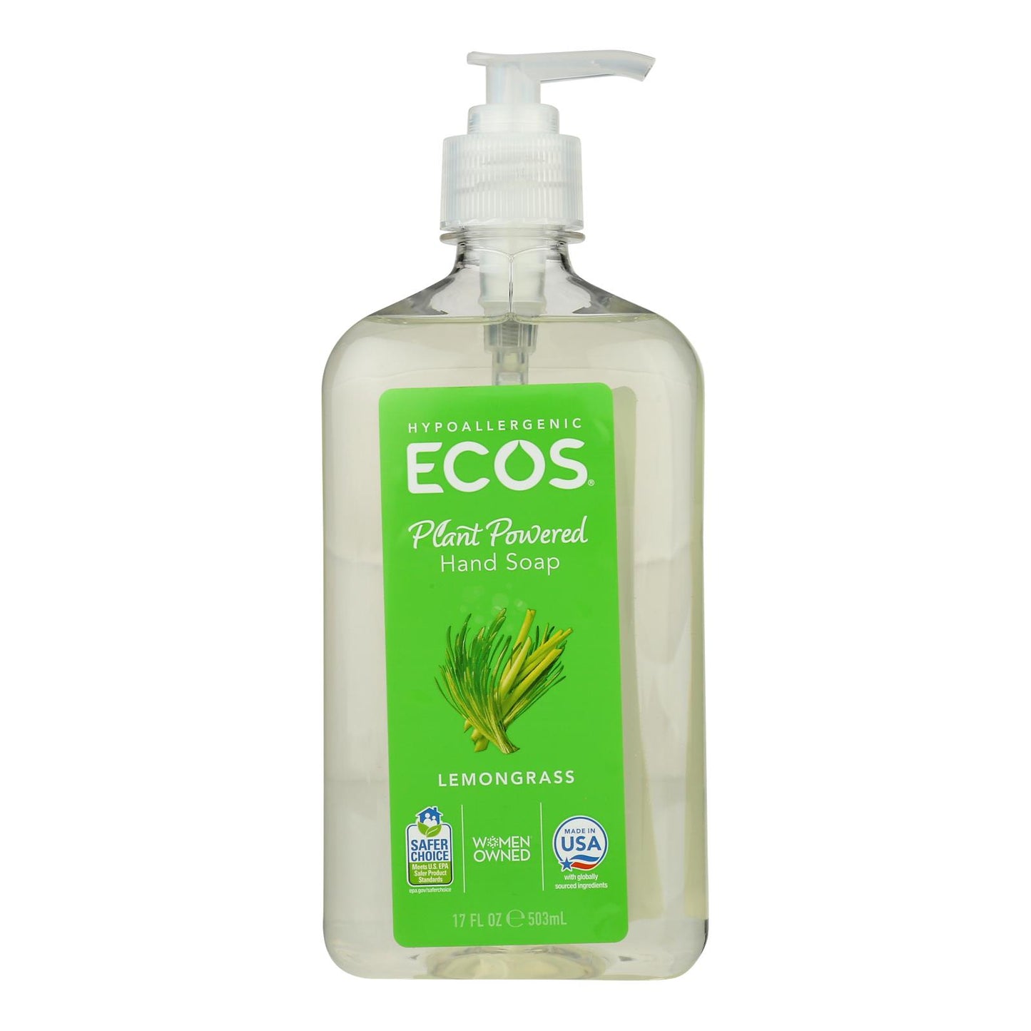 Earth Friendly Hand Soap - Lemongrass - Case of 6 - 17 FL oz.