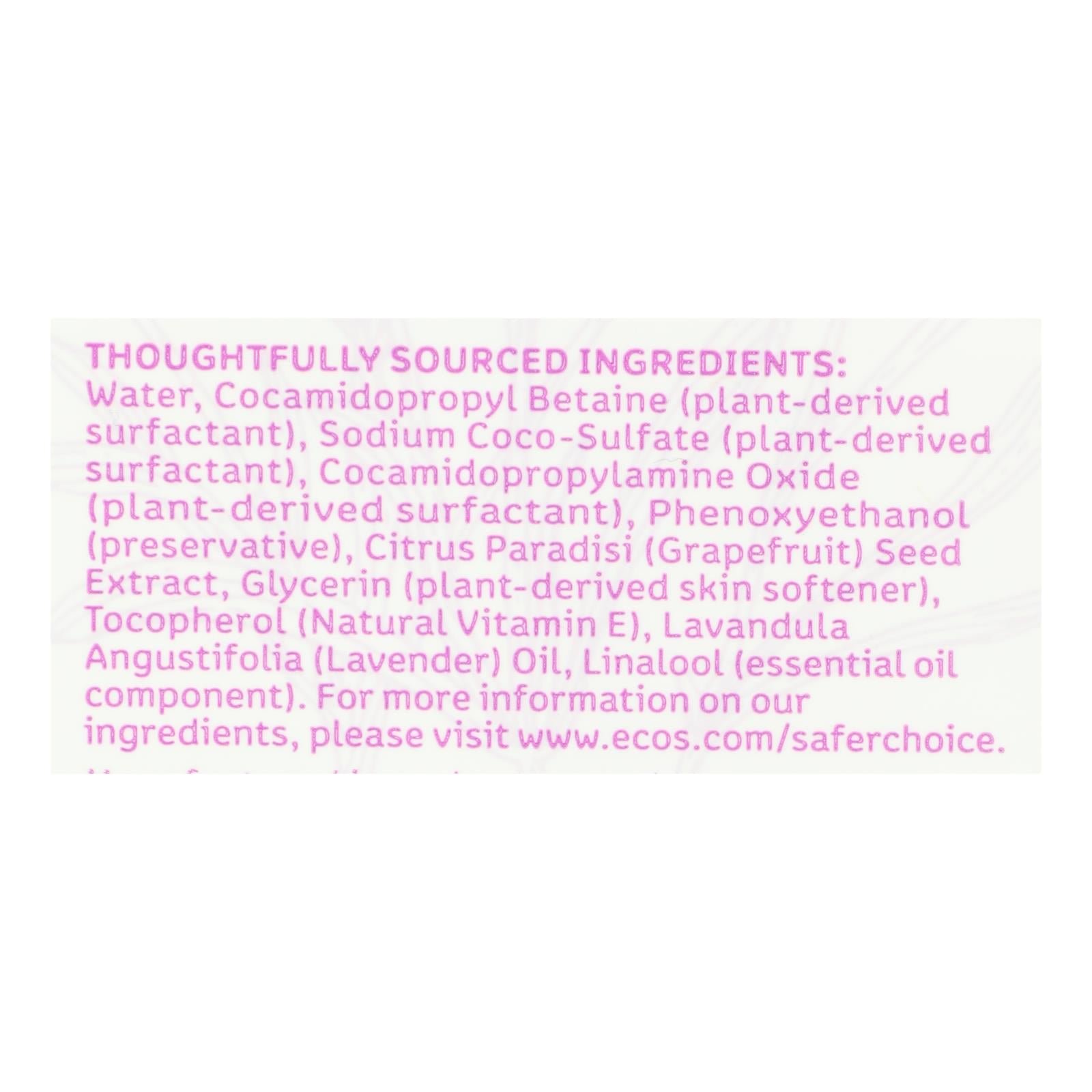 Earth Friendly Hand Soap - Lavender - Case of 6 - 17 FL oz.