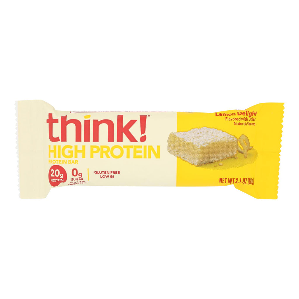 Think Products High Protein Bar - Lemon Delight - Case of 10 - 2.1 oz.