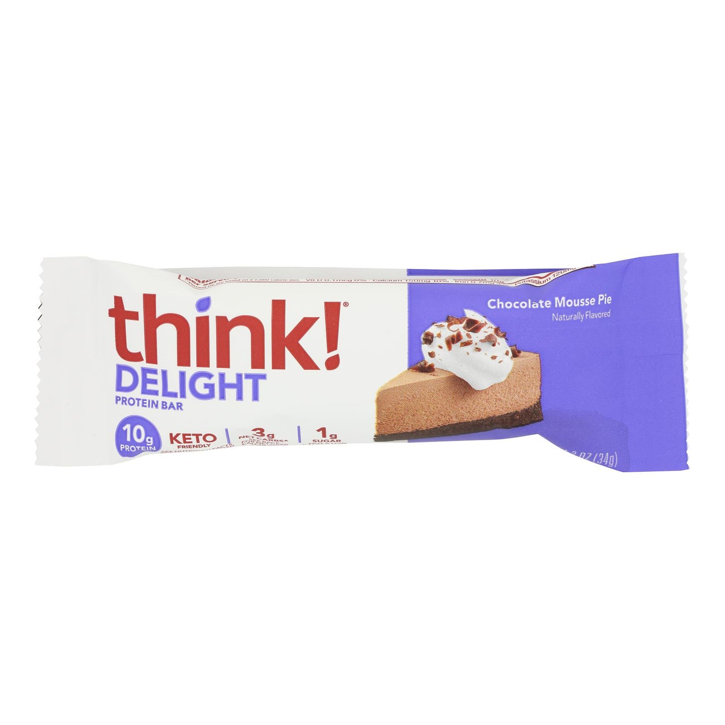 Think! - Protein Bar Kto Chocolate Mous Pie - Case of 10-1.2 OZ