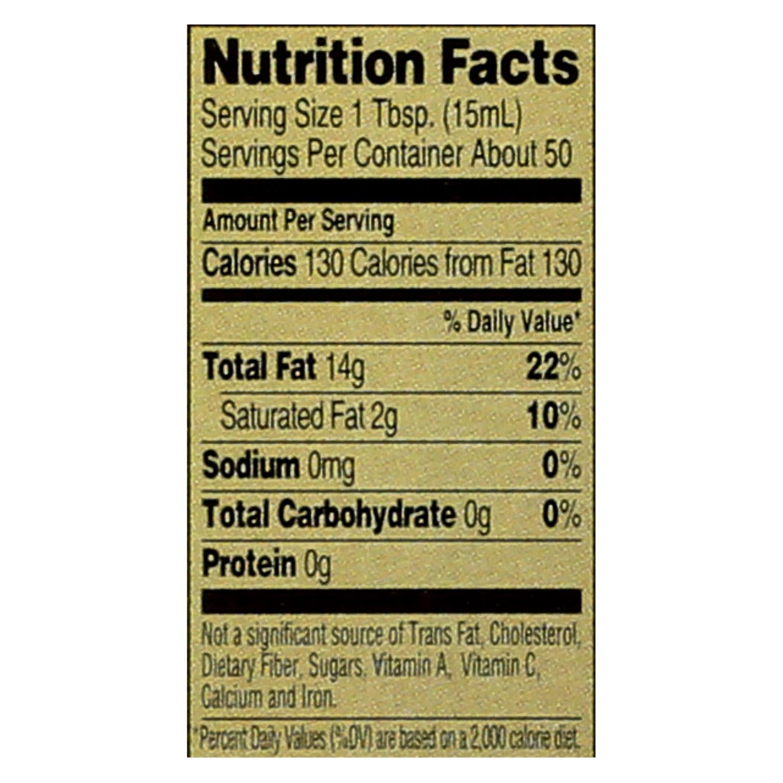 Newman's Own Organics Extra Virgin Olive Oil - Case of 6 - 25.3 Fl oz.