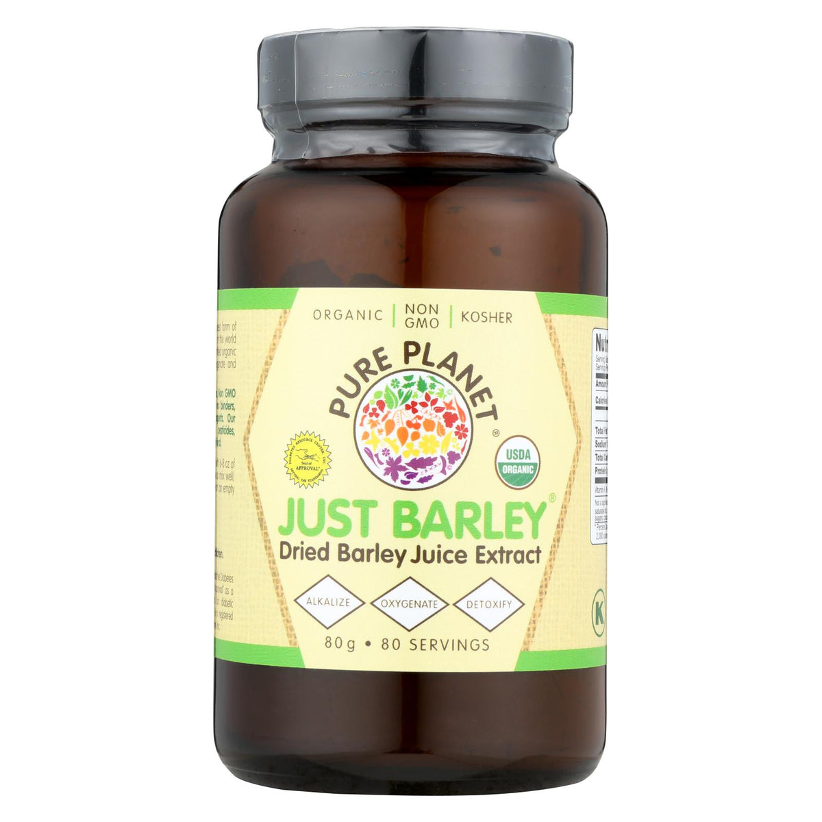 Pure Planet Just Barley Nature's Organic Nutrition Support - 2.8 oz