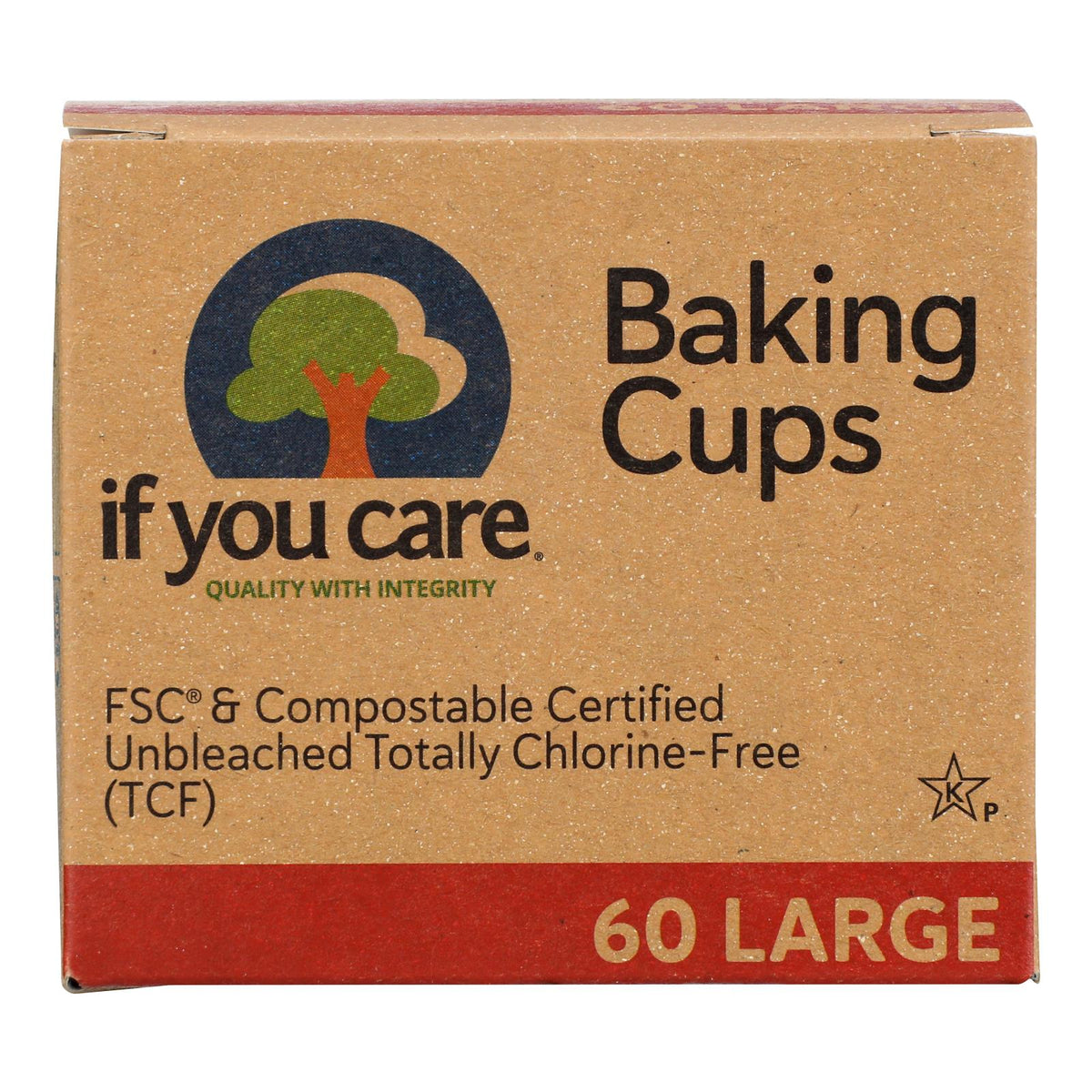 If You Care Large Unbleached Baking Cups - 60 Baking Cups