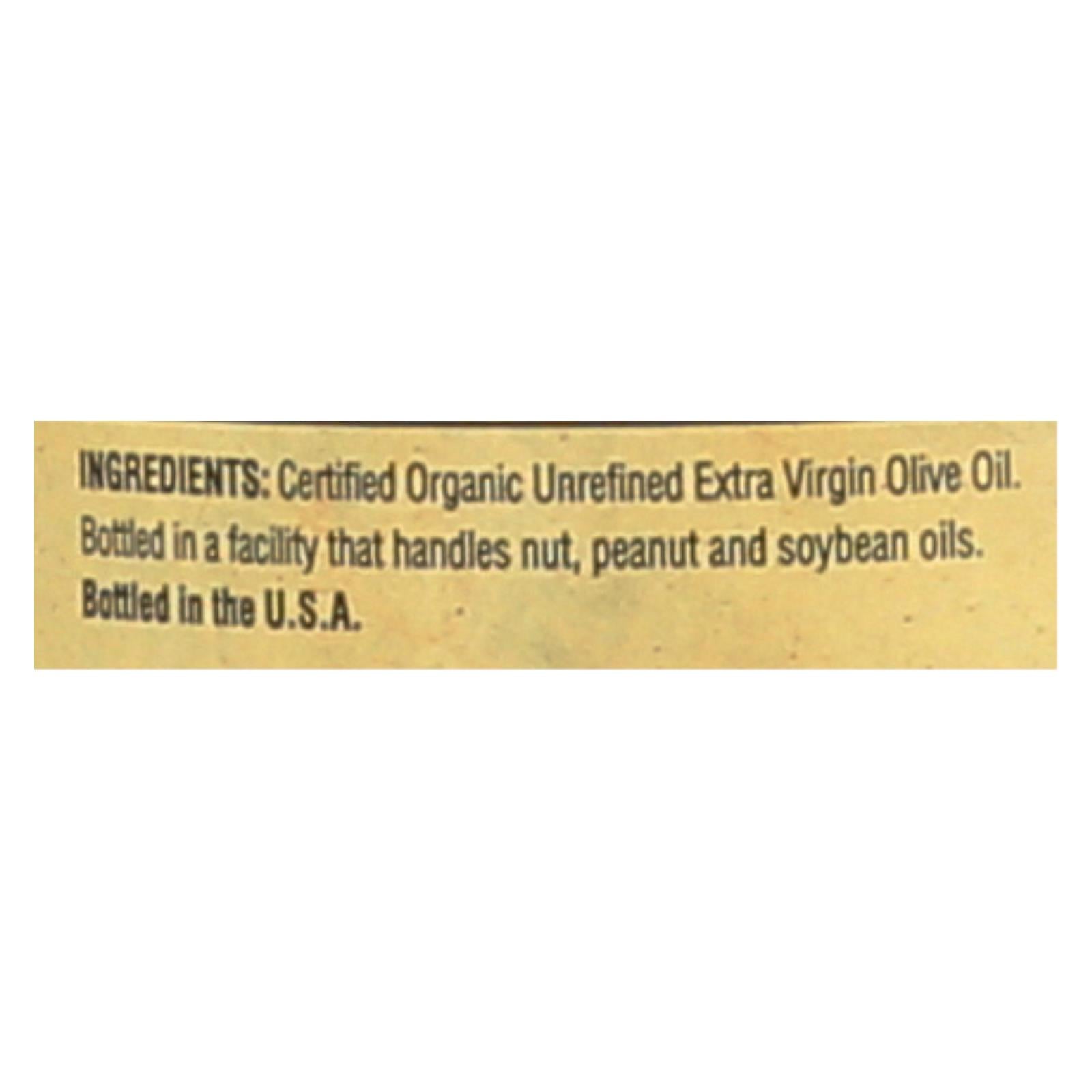 Napa Valley Naturals Organic Extra Virgin Oil - Olive - Case of 12 - 25.4 Fl oz.