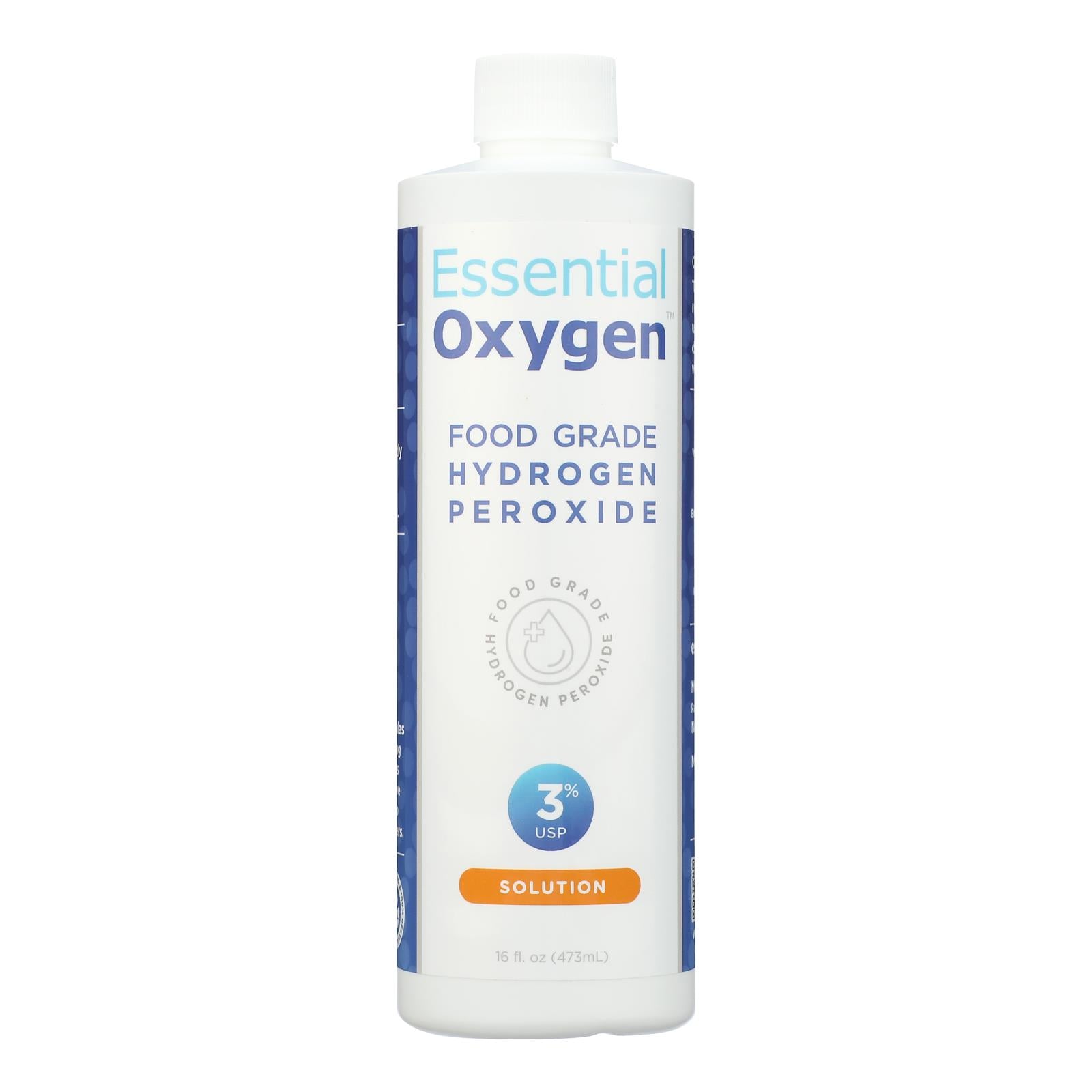 Essential Oxygen Hydrogen Peroxide 3% - Food Grade  - 16 oz