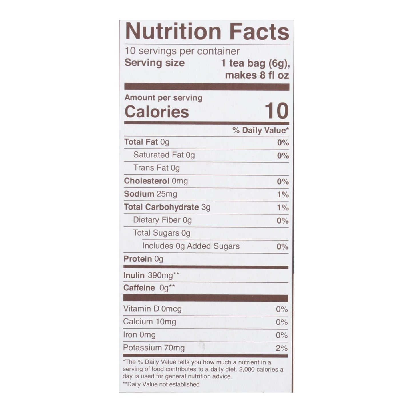 Teeccino Organic Herbal Coffee - Dandelion Dark Roast - 10 Bags - Case of 6