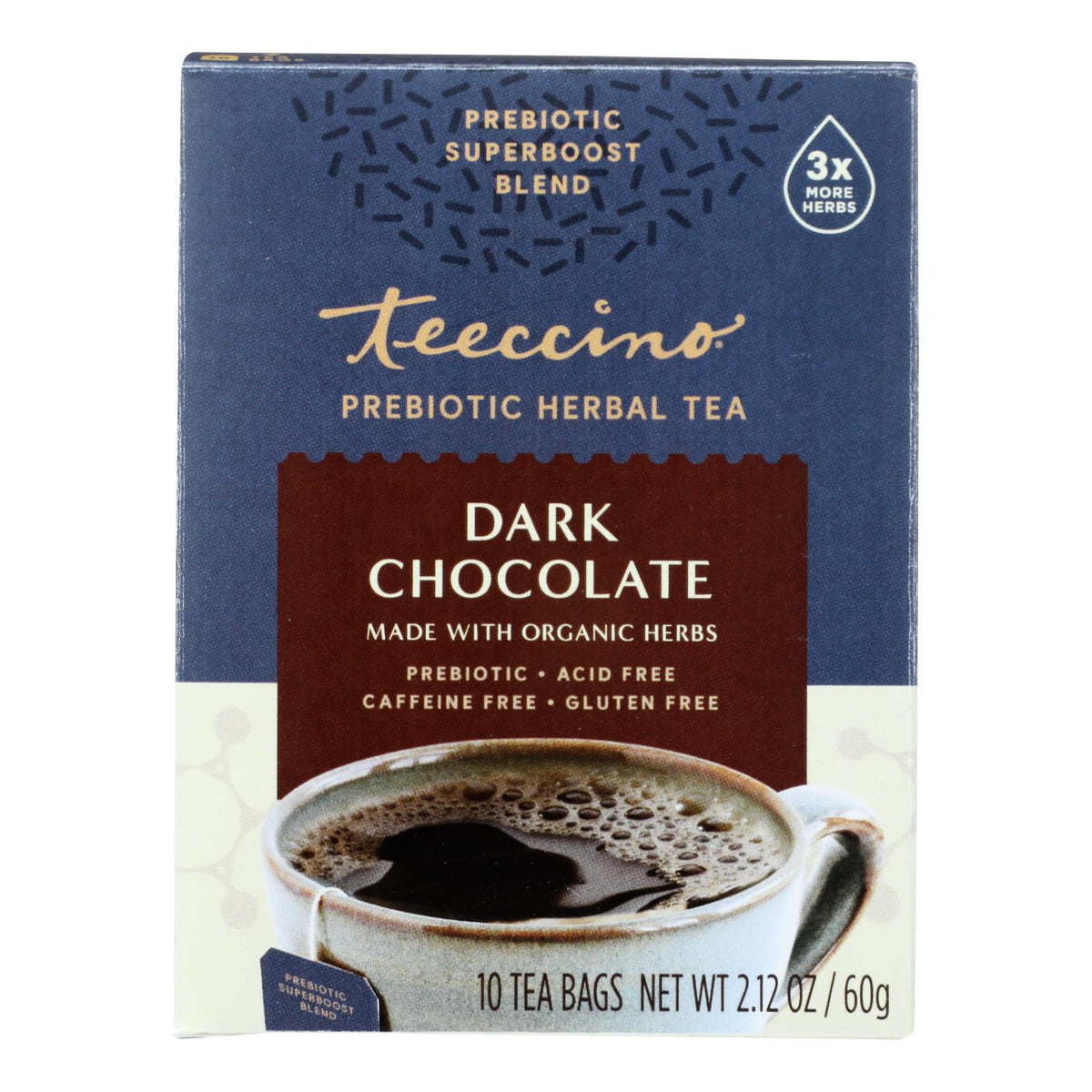 Teeccino - Tea Dark Chocolate Prebiotic - Case of 6-10 BAG