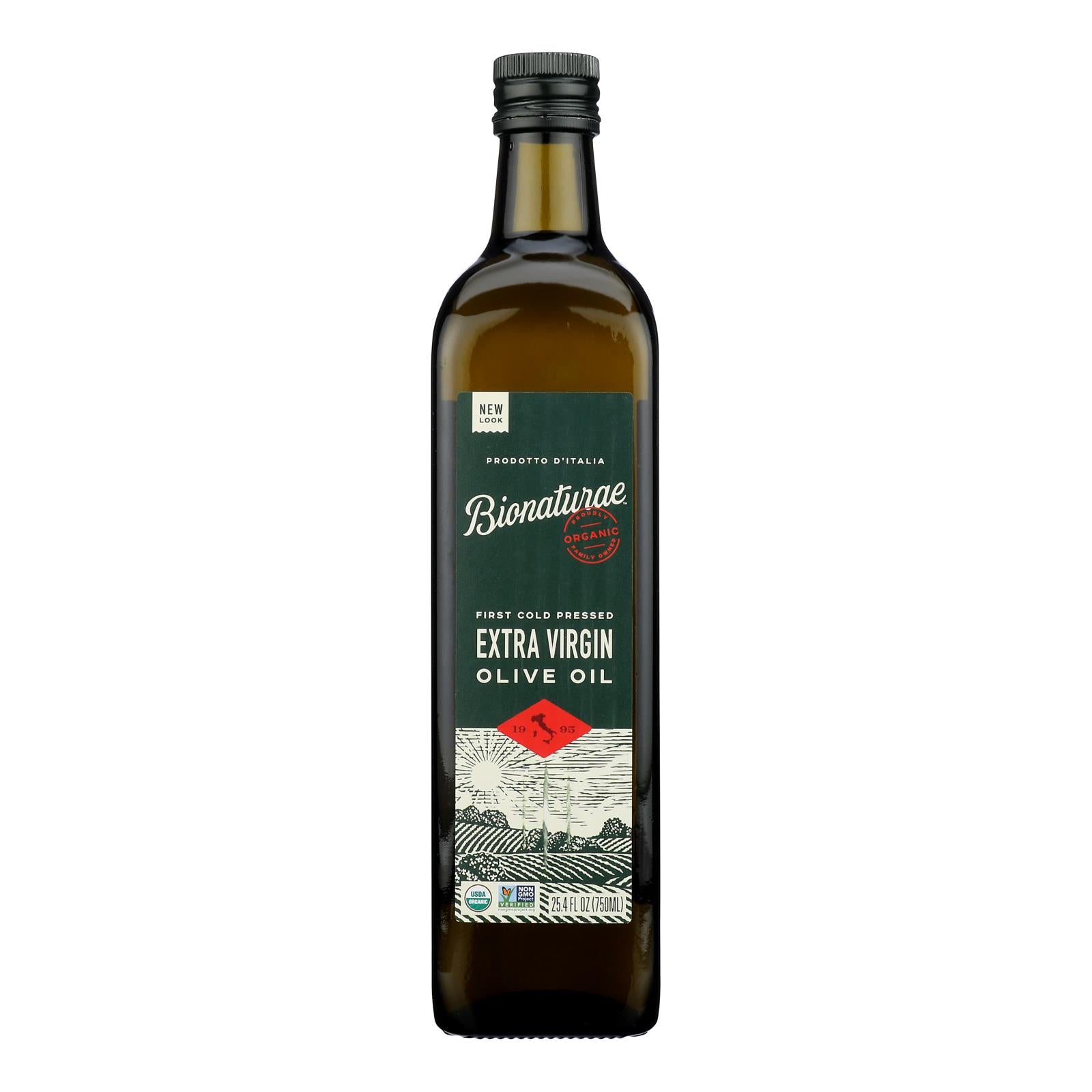 Bionaturae Olive Oil - Organic Extra Virgin - Case of 6 - 25.4 FL oz.
