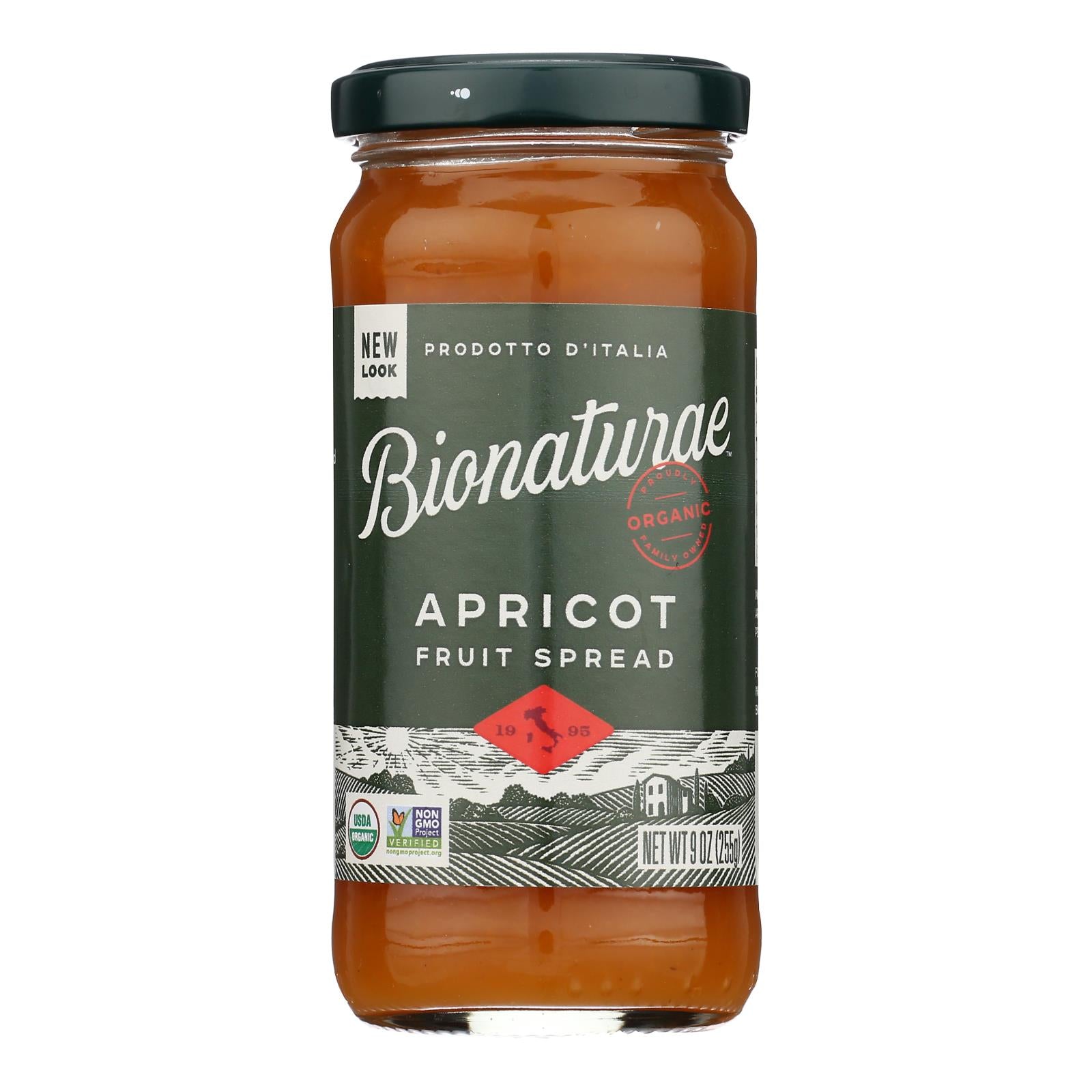 Bionaturae Fruit Spread - Organic - Apricot - 9 oz - case of 12