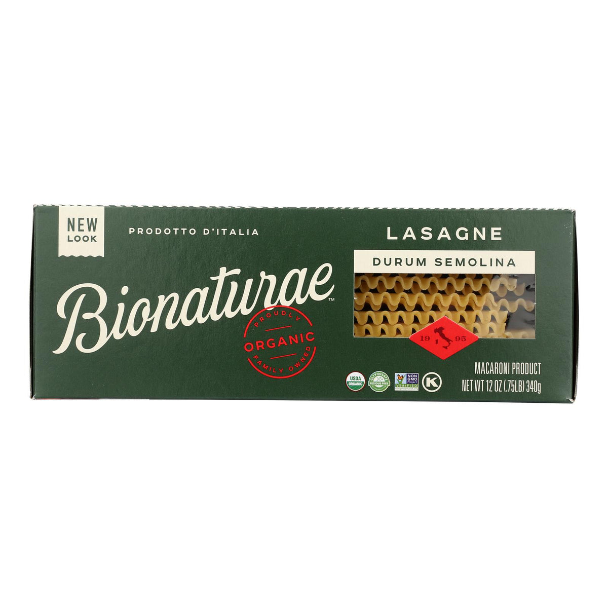 Bionaturae Durum Semolina - Lasagna - Case of 12 - 12 oz.