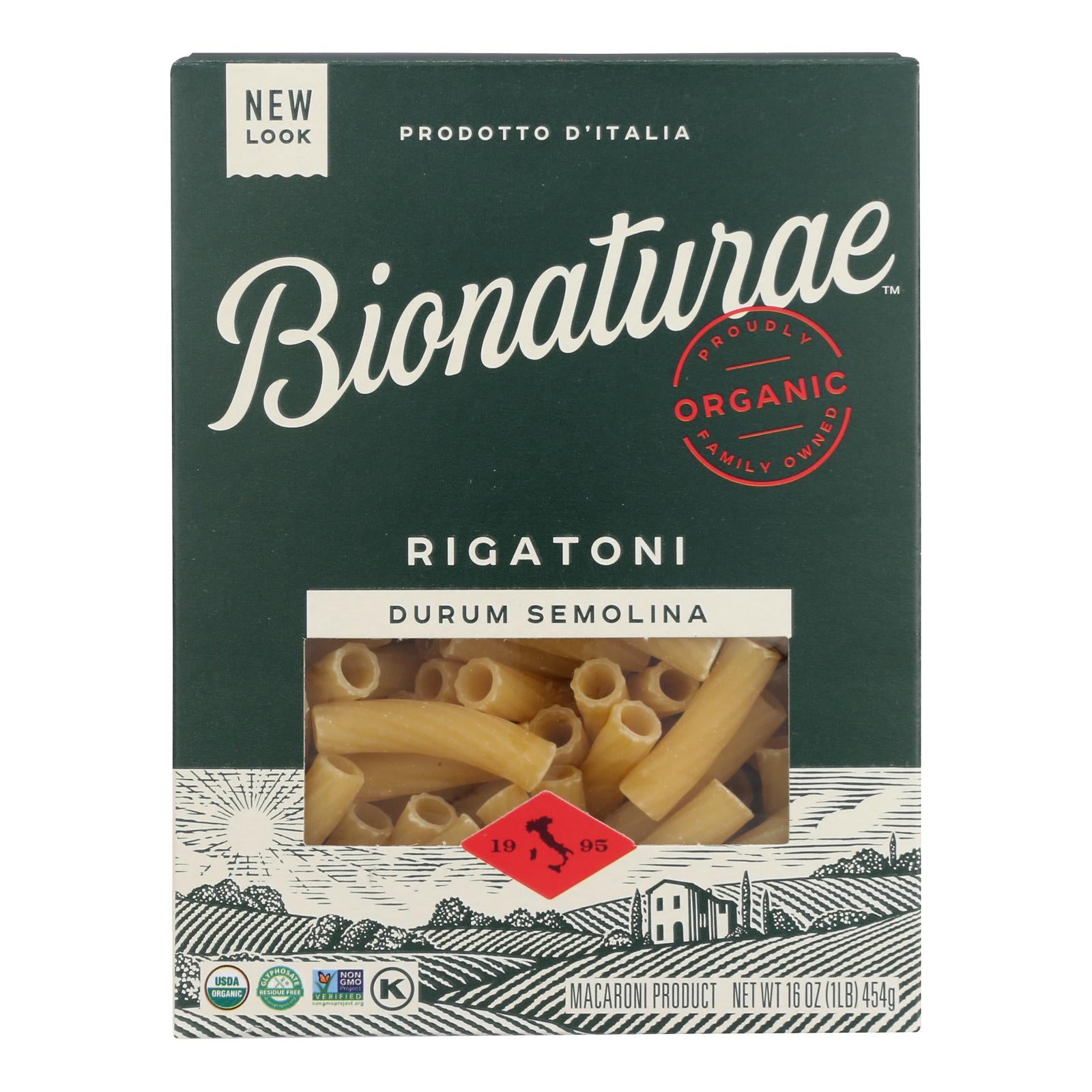 Bionaturae Organic Rigatoni, 100% Durum Semolina  - 1 Each - 16 OZ