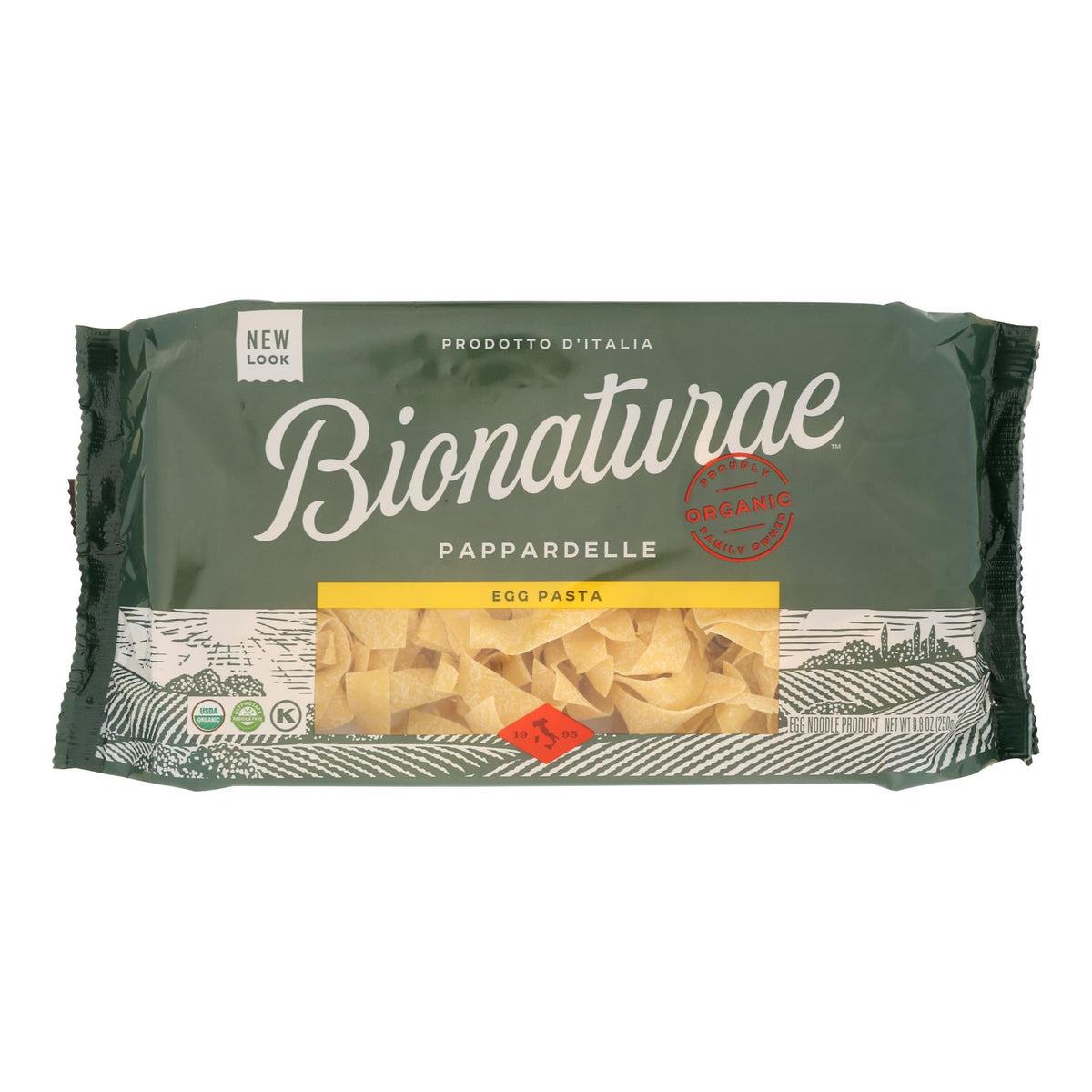 Bionaturae Egg Pasta - Organic Durum Semolina Egg Pappardelle - Case of 12 - 8.8 oz.