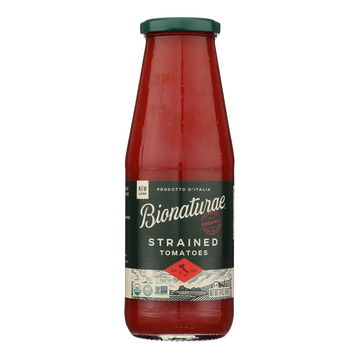 Bionaturae Tomatoes - Organic - Strained - 24 oz - case of 6