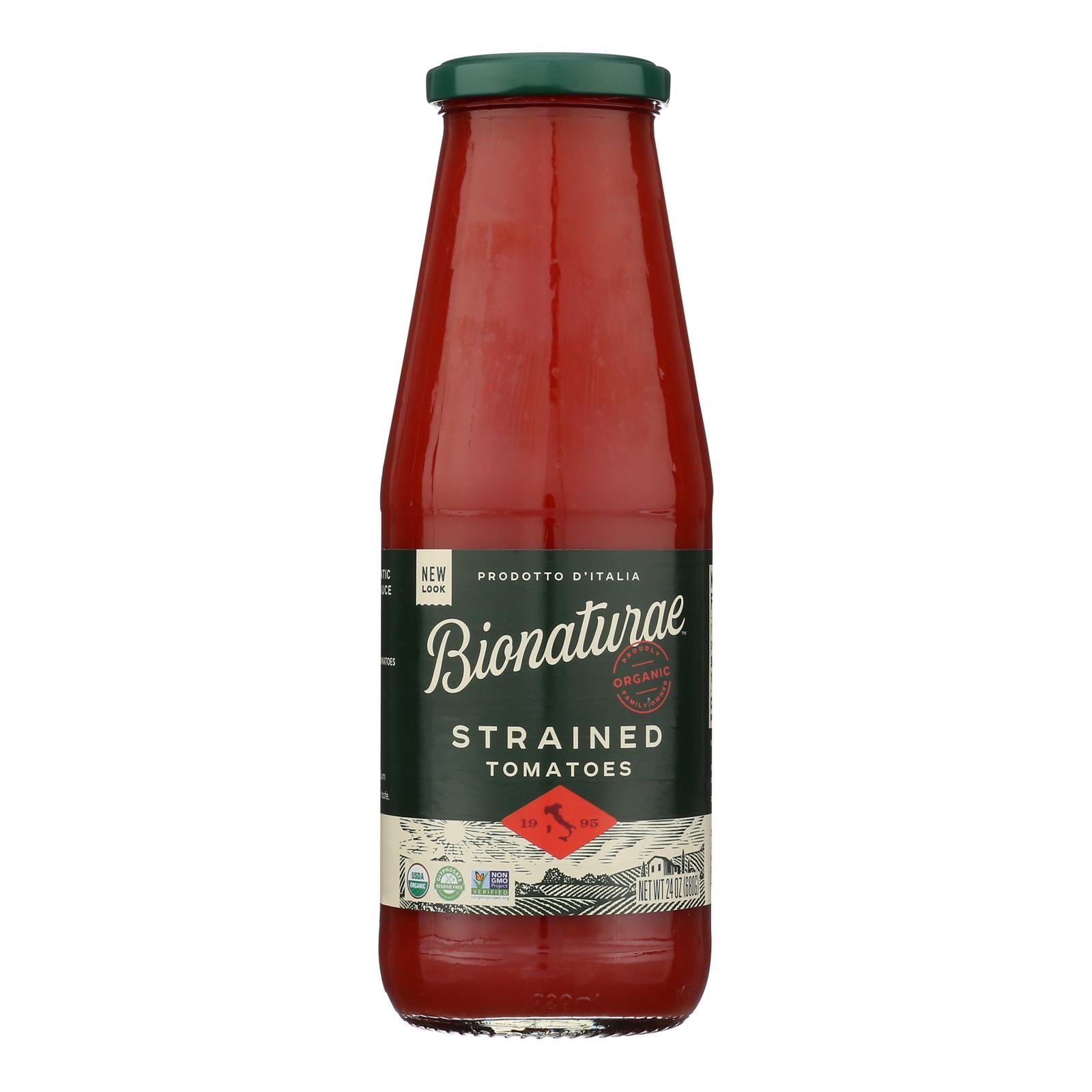 Bionaturae Tomatoes - Organic - Strained - 24 oz - case of 6