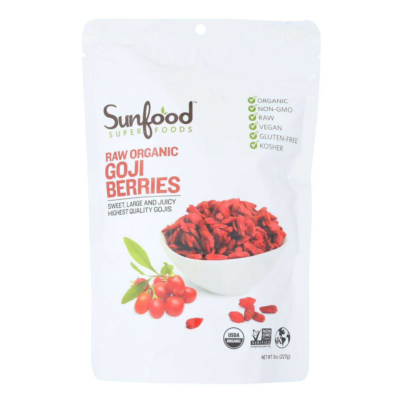 Sunfood - Berries Og2 Goji - EA of 1-8 OZ