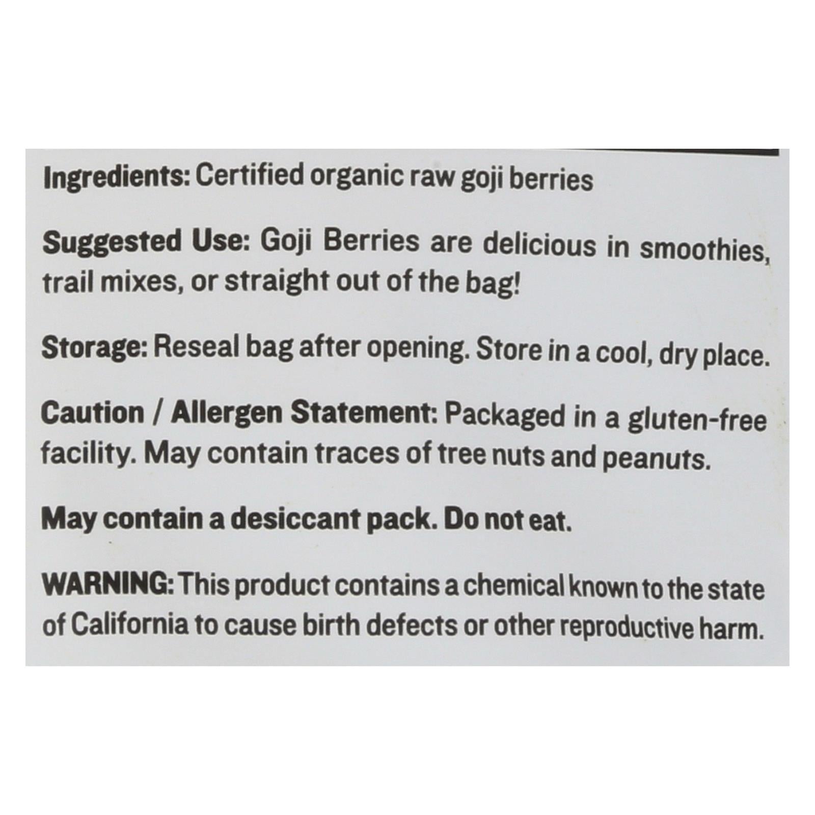 Sunfood - Berries Og2 Goji - EA of 1-8 OZ