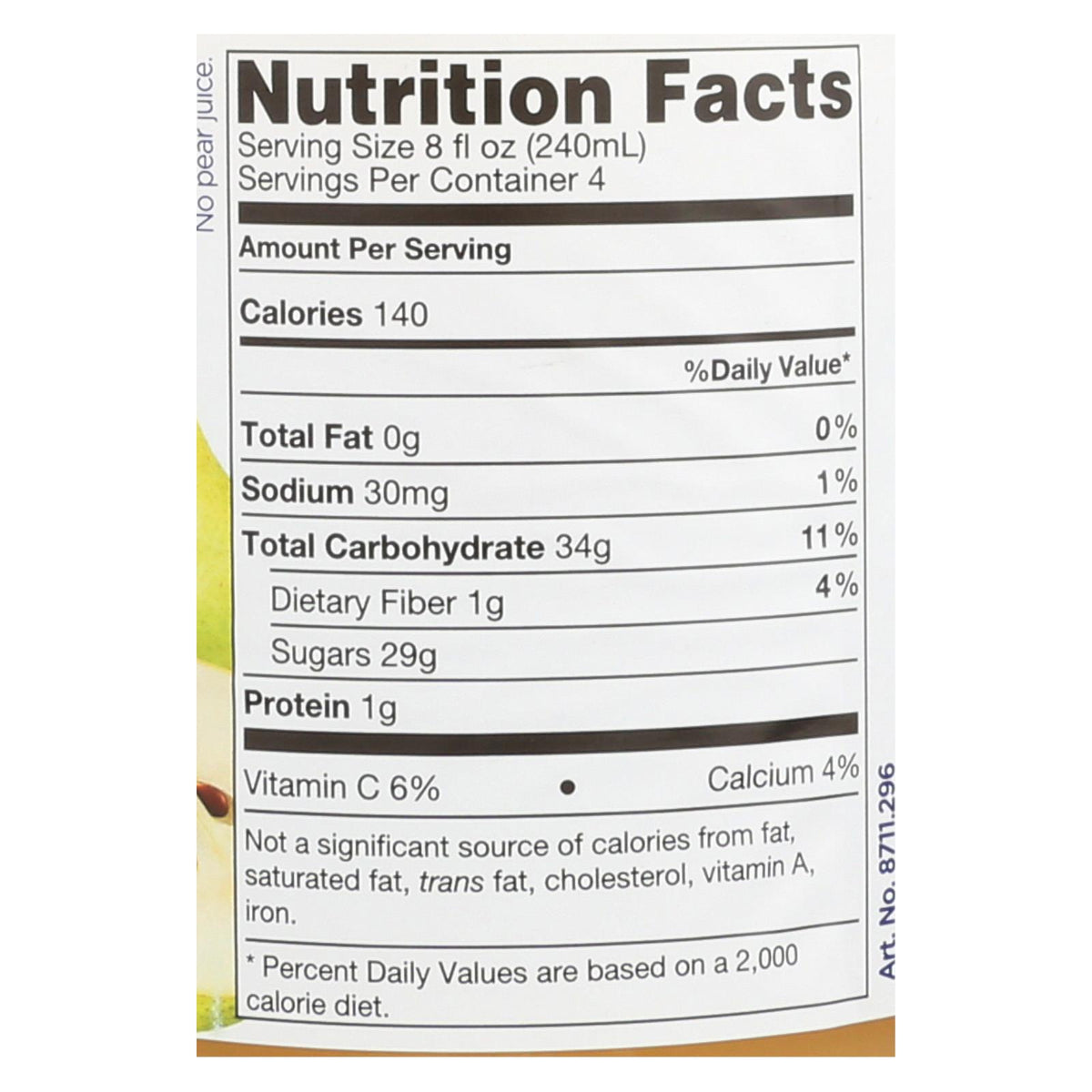 Hero Preserves - Pear - Nectar - Case of 6 - 33.8 oz