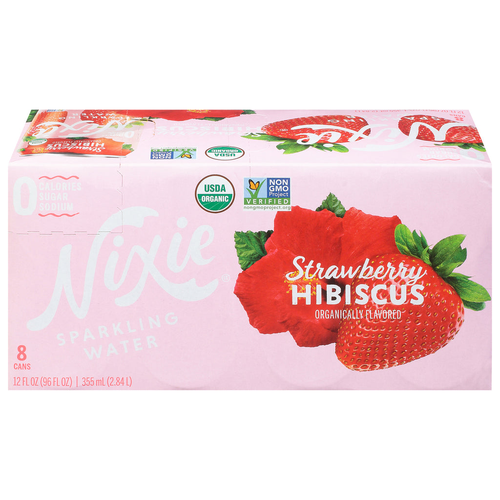 Nixie Sparkling Water - Sparkling Water Straw Hibis - Case of 3-8/12 FZ